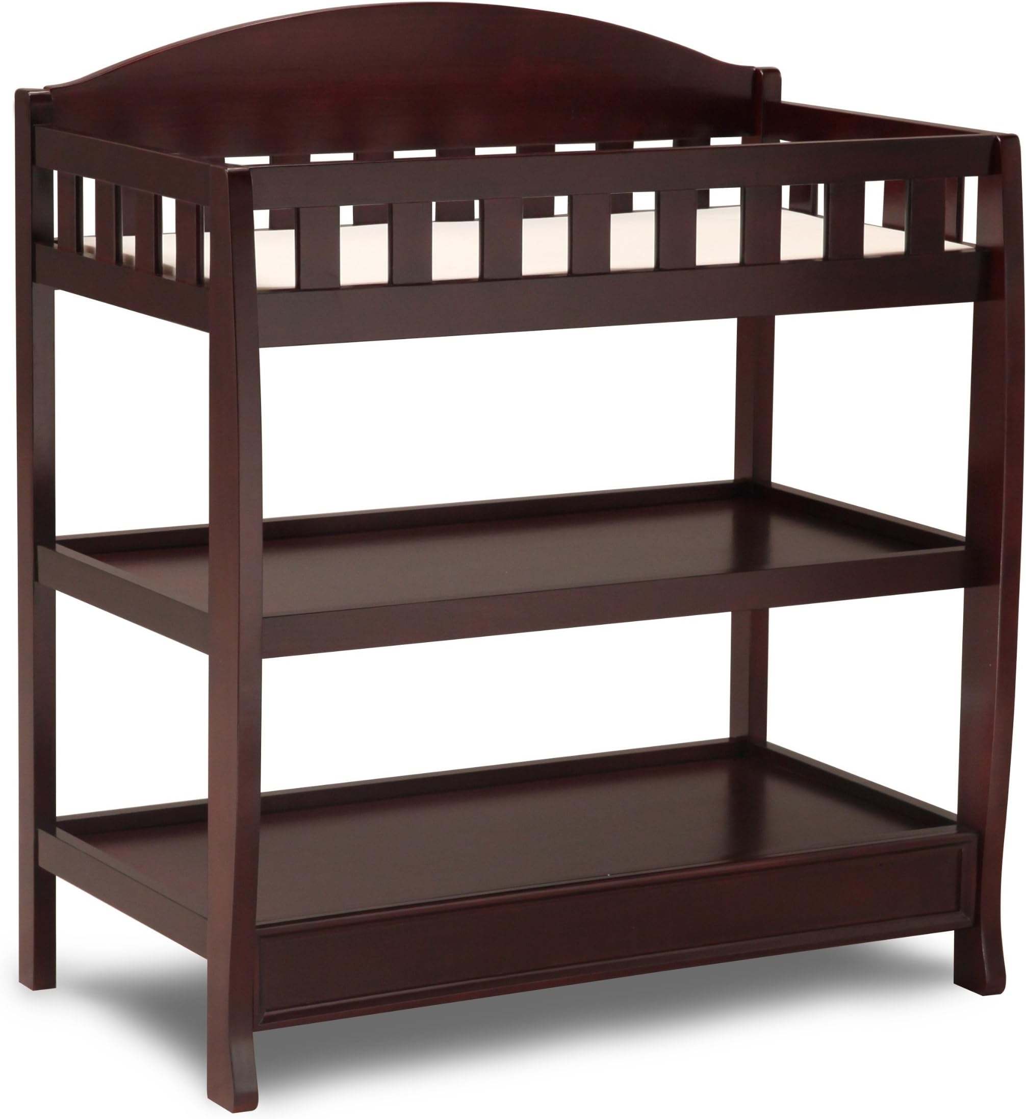 Infant Changing Table with Pad, Espresso Cherry