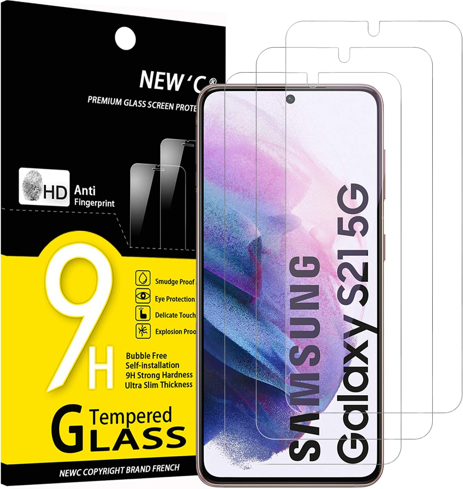 NEW'C for Samsung Galaxy S21 5G 6,2" (SM-G991) Screen Protector Tempered