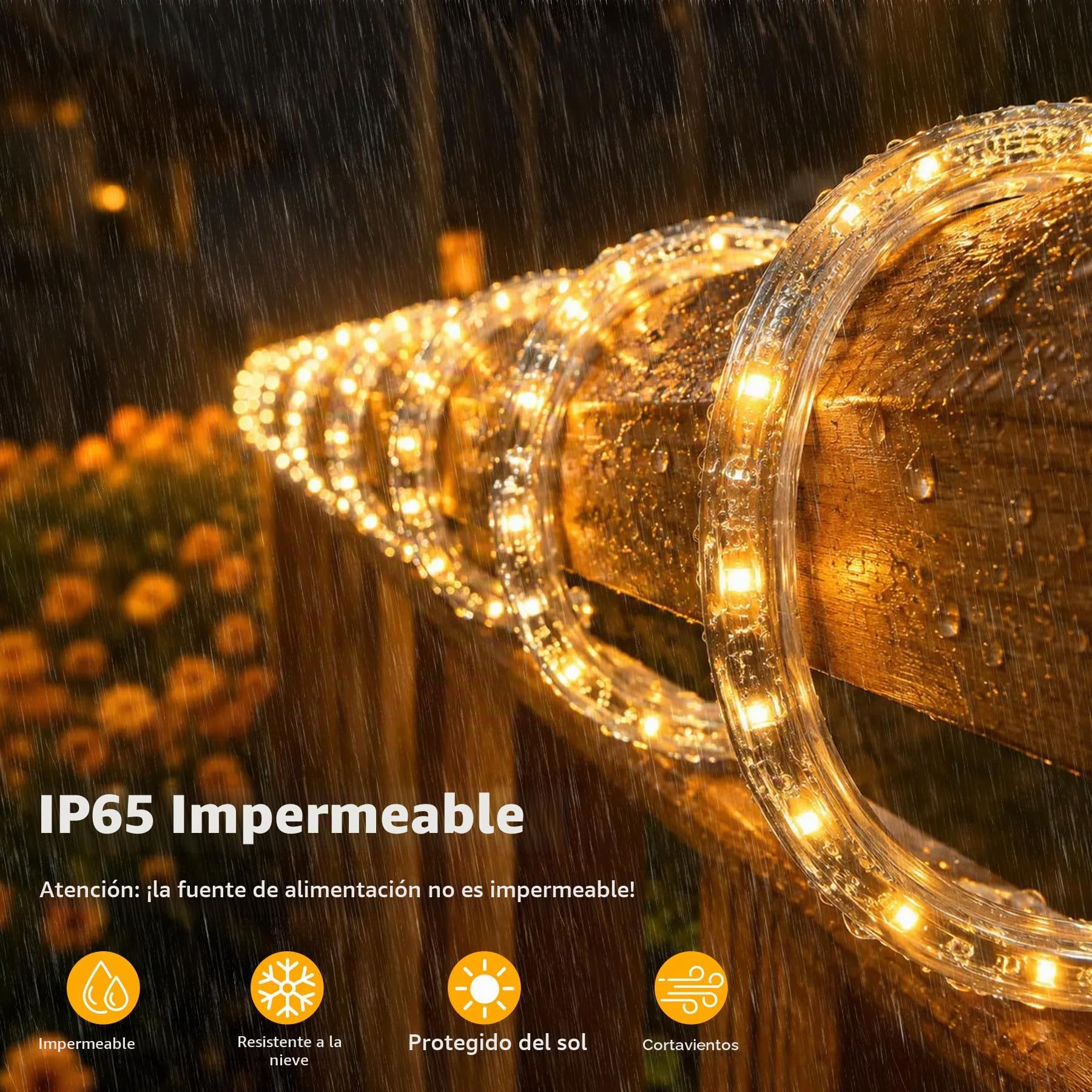 Tubo de LED Manguera,36 LEDs/M Tiras LED Manguera LED de Tira de Manguera Exterior e Interior,Impermeables IP65 Luces LED,Decoración para Navidad,Fiesta,Boda,Patio,Jardín,Festival (12 m)