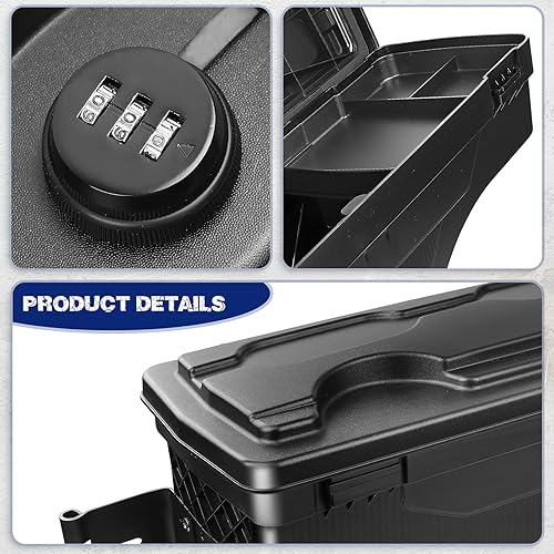 Miniatura 7 de Caja de herramientas de almacenamiento para caja de camioneta con cerradura, apta para Chevrolet Colorado GMC Canyon 2004-2012, caja de herramientas