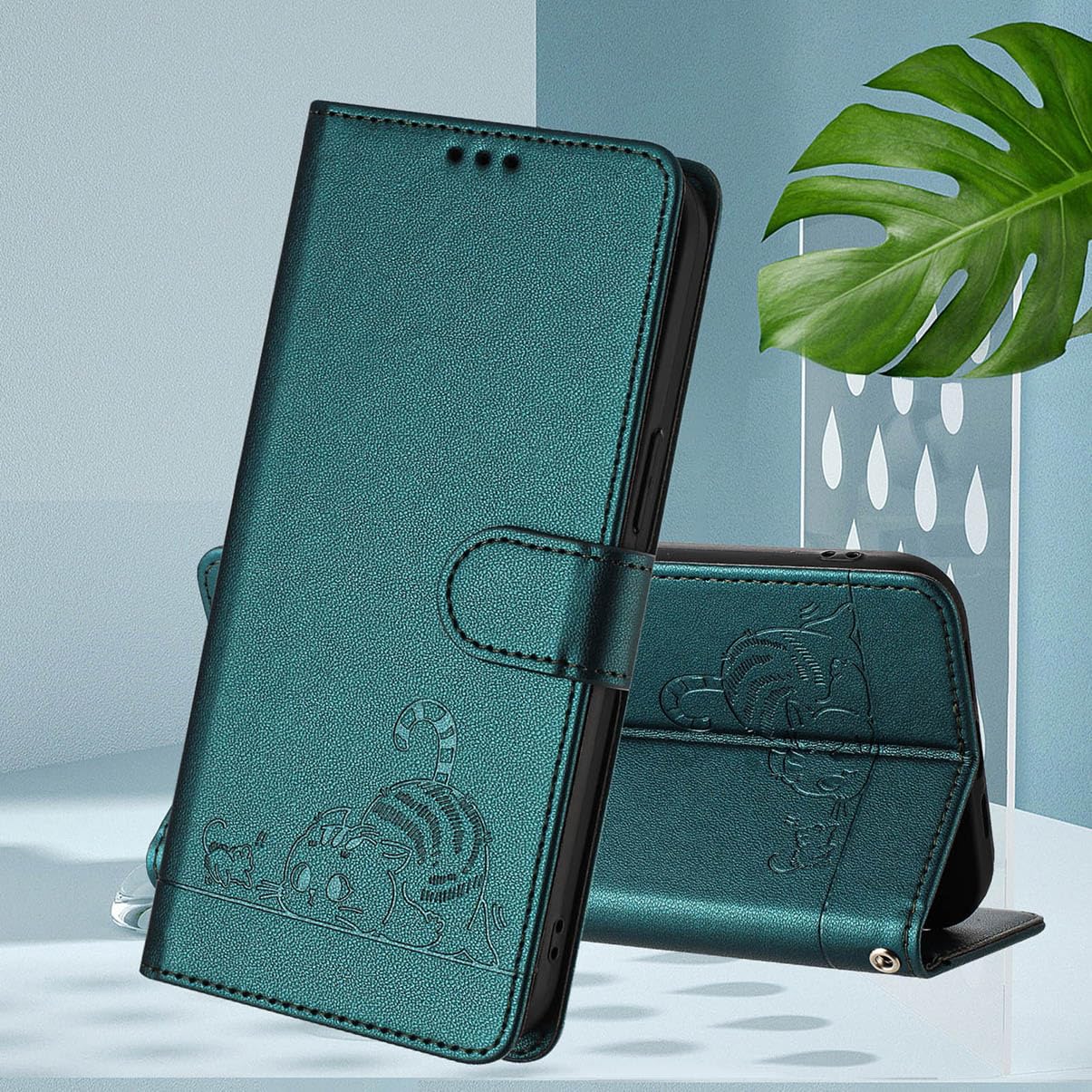 Cover Porta Carte In Pelle Per TCL 505 – Flip Case Nero, SDTEK