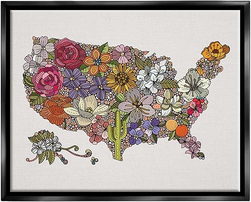 Vista 23 de Stupell Industries Lienzo decorativo de pared con diseño de flores botánicas de Estados Unidos, diseño de Valentina Harper Lienzo envuelto en galería