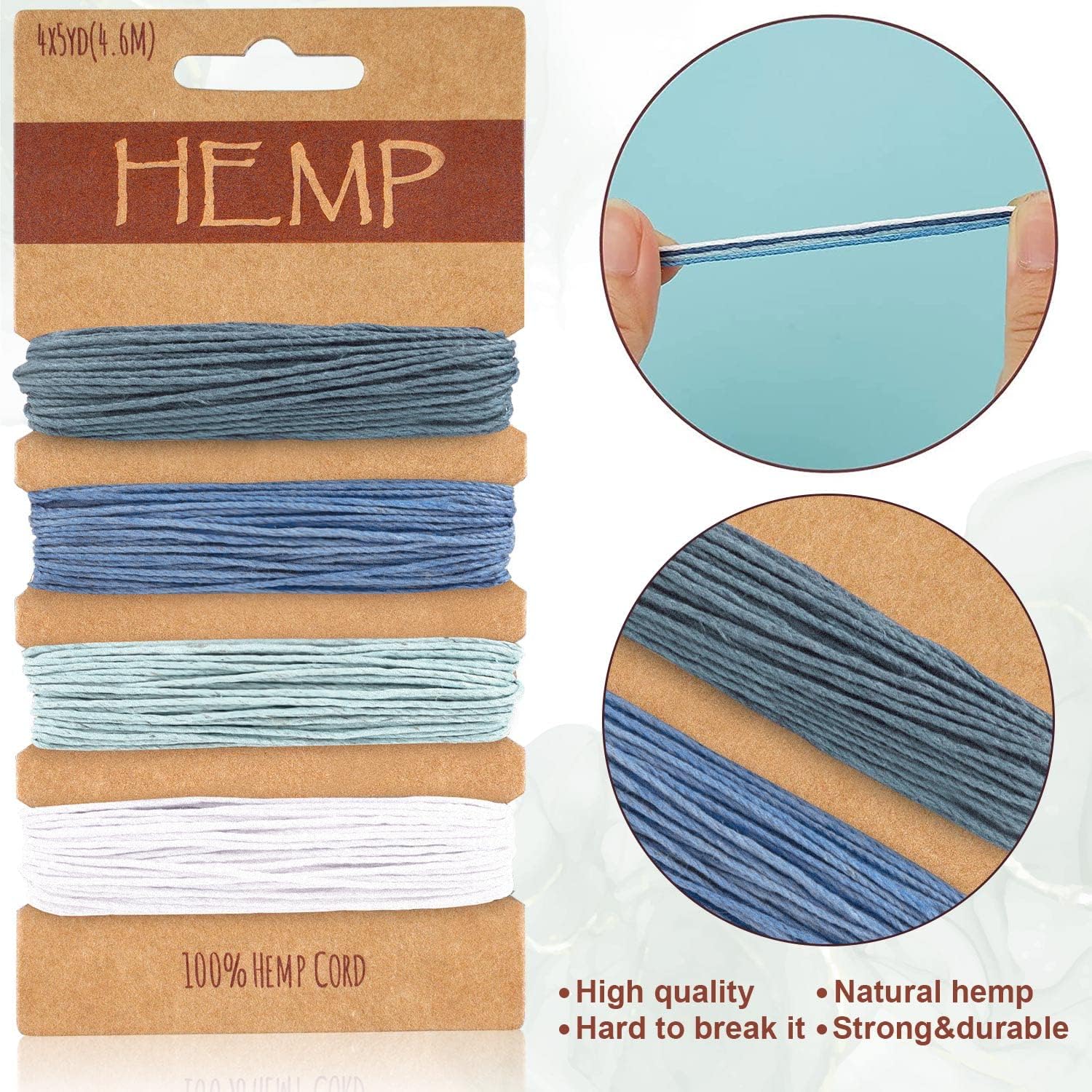 48 Colors Thread Cord for Jewelry Making, Multi-Color Flax String Cord, Natural Twine Cord Rope String for Handmade Bracelets Keychains Craft Making Accessories, 1 mm, 240 Yards in Total (Colorful) - Image 3