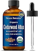 Organic Cedarwood Essential Oil 30 ml - Pure, Natural Oils for Aromatherapy, Diffusers, DIY, Candle and Soap Making Scent - Nexon Botanics