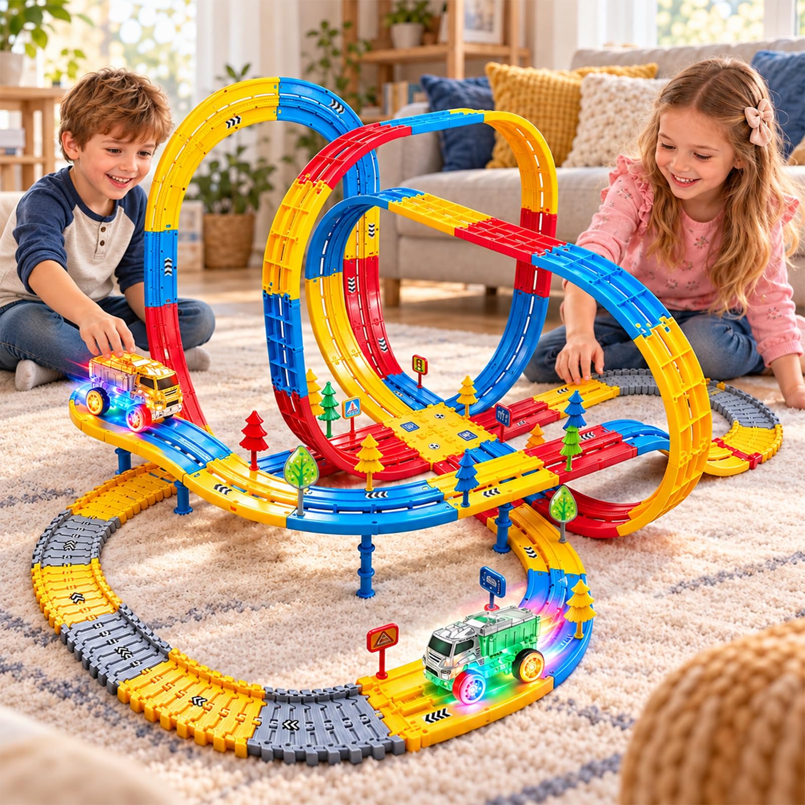 Set di pista per auto, pista da corsa 3D, a partire dai 3, 4, 5, 6