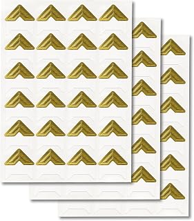 CCOCC 2026 New Gold Self-Adhesive Photo Corners for Scrapbooking and Albums – 360 Acid-Free Picture Corners, Stickers for Journals, Wedding Albums, Memory Books