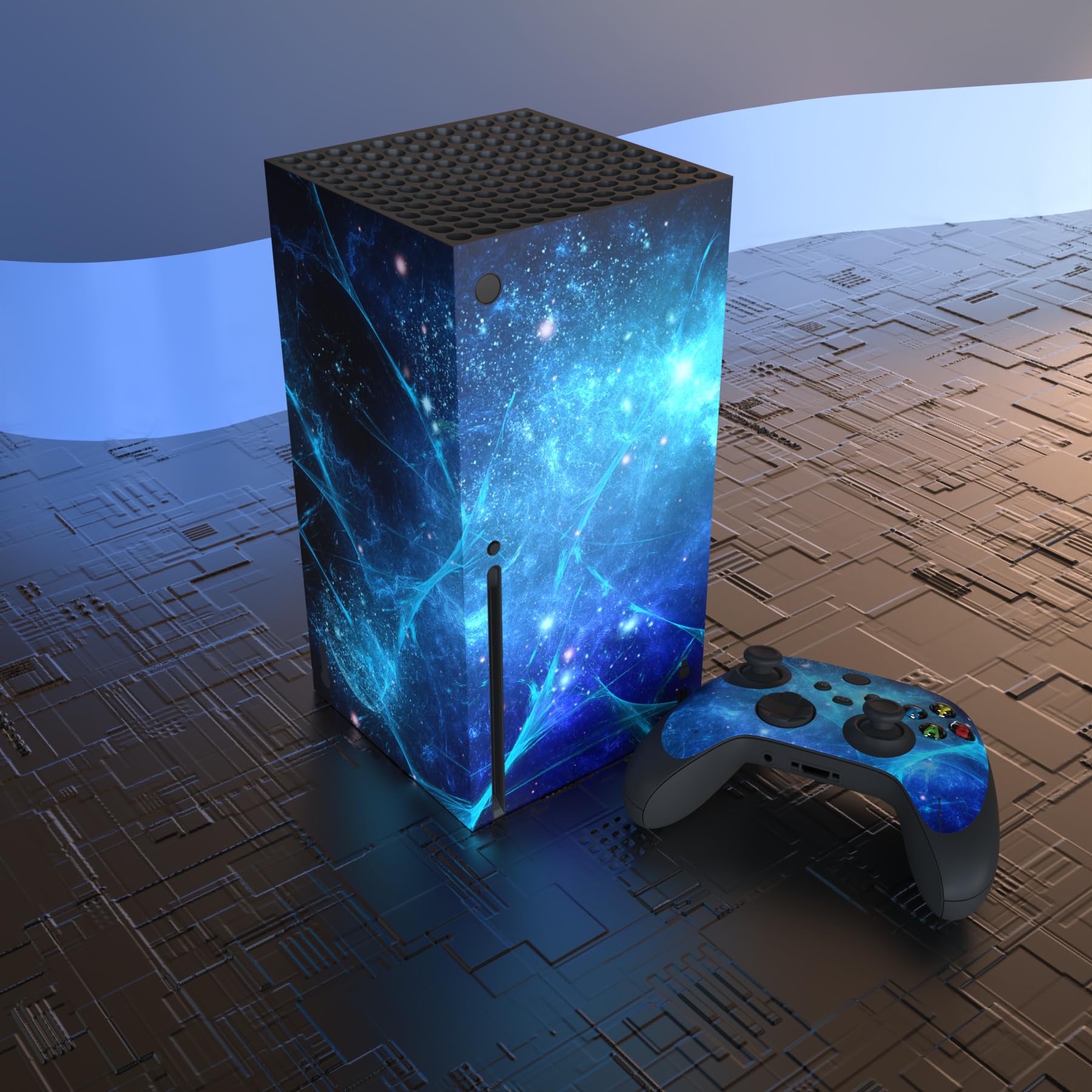PlayVital Adesivo Skin per Xbox Series X Console&Controller Sticker Decal Cover Vinile per Xbox Series X-Galassia