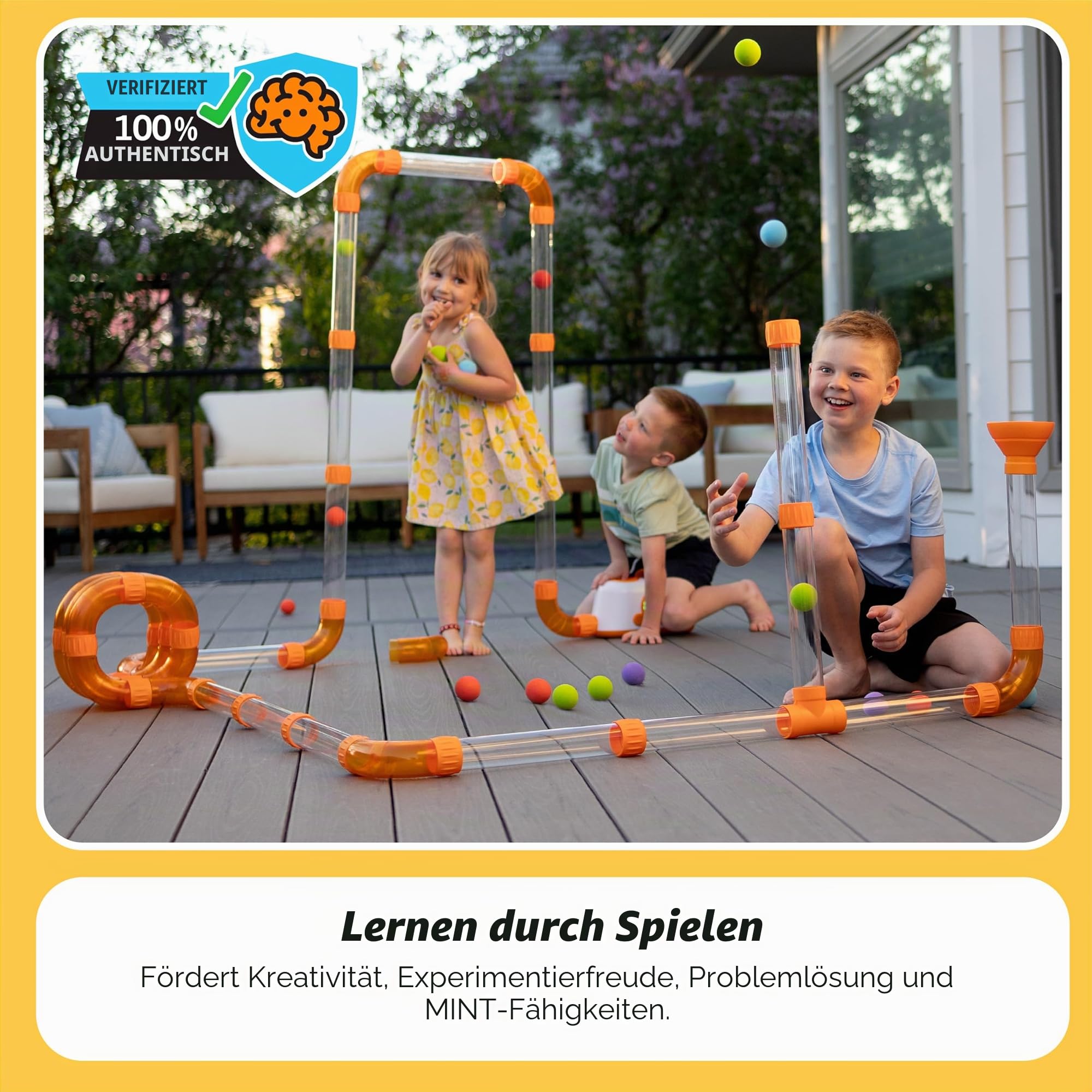 Fat Brain Air Toobz | Luftbetriebenes Ball- und Röhren-Physikspielzeug | Wissenschaftsexperimente für Kinder | Kreatives STEM Spielzeug Ab 3 Jahren