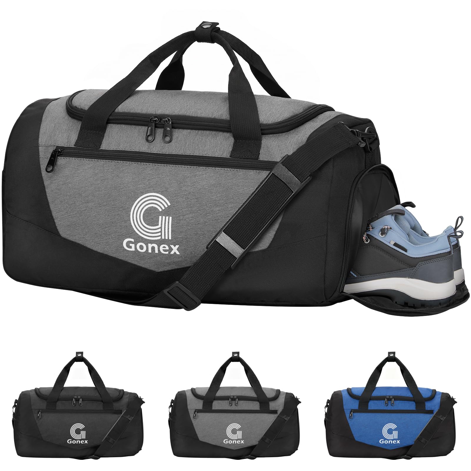 Gonex 30L Gym Duffel Bag with Shoe Compartment