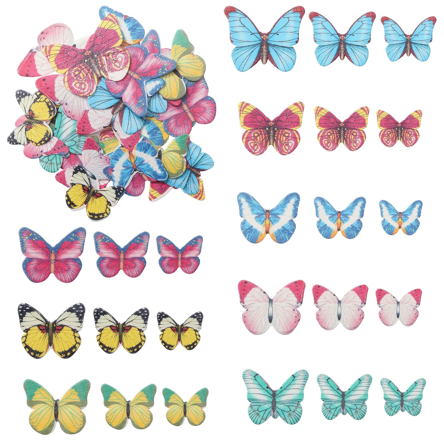Buy Gyufise 40Pcs Edible Butterfly Cupcake Toppers Cake Decorations