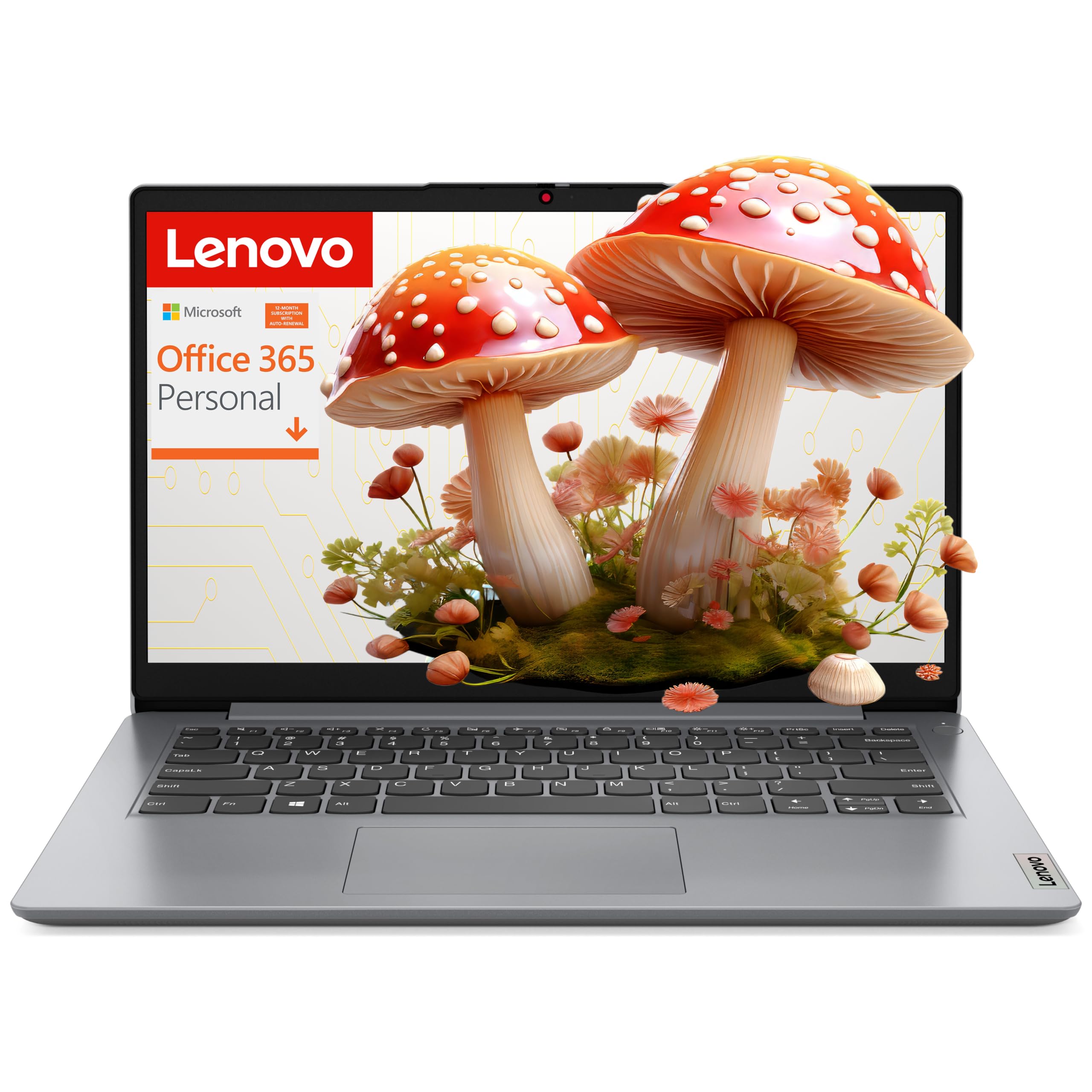 Lenovo Laptop para estudiantes 2026 con Microsoft 365, 8 GB de RAM, 128 GB de almacenamiento, Intel Dual Core, WiFi, ultraligera, Windows 11, batería de larga duración, IdeaPad esencial para el hogar