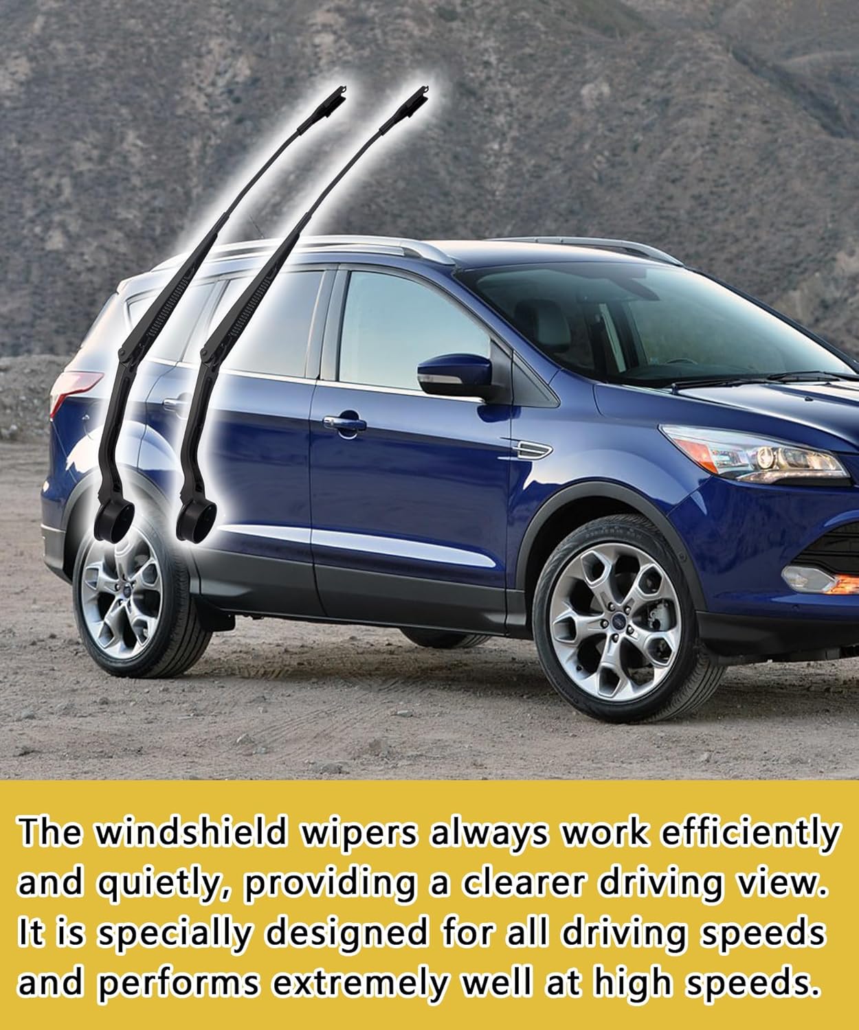 1 Pair Front Windshield Wiper Arm Replacement Kit Compatible With Ford Escape 2013-2019, Left and Right Wiper Arm Replace 43513 CJ5Z17527A 43514 CJ5Z17526B