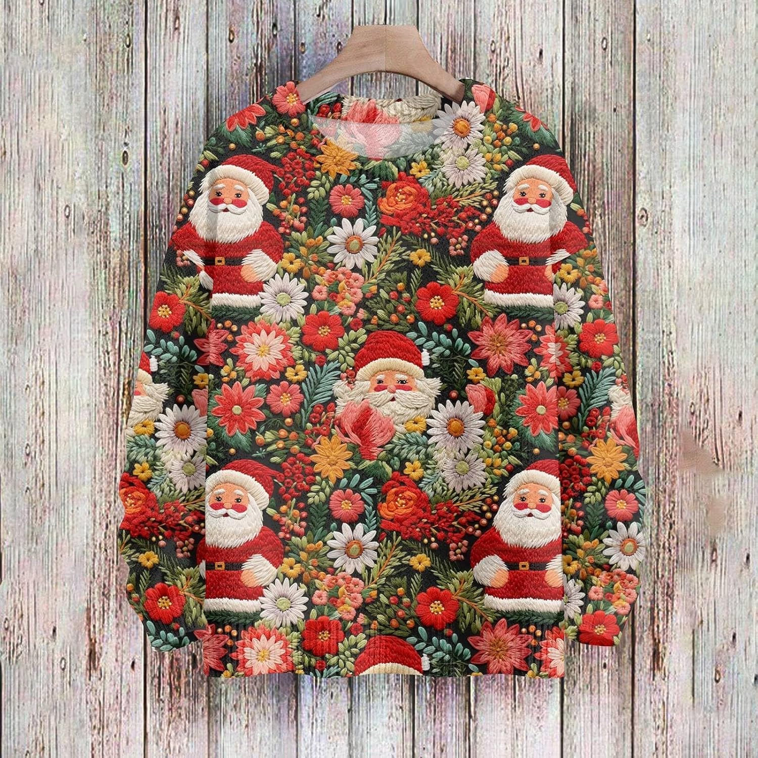 Cute Christmas Shirts for Women Men Kids 2025 Long Sleeve Crewneck Sweatshirts Soft Comfy Christmas Sweaters