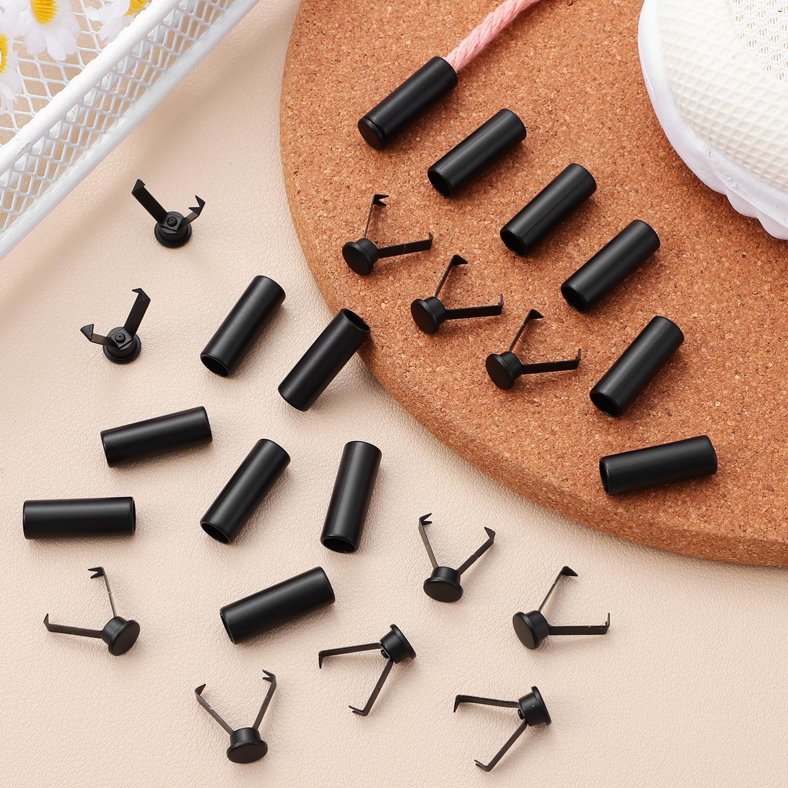 Tapones de Metal para Cordones de Cierre para Cuerdas y Cordones de Sudaderas Accesorios de Acabado para Zapatillas Terminaciones de Cuerda Versátiles y Fáciles de Usar