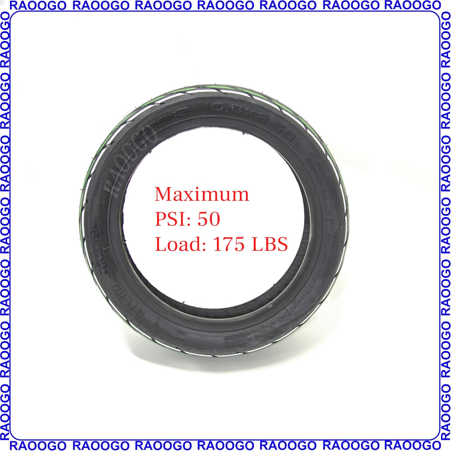 2PCS 10.5X2.50 Tire Tubeless 10.5X2.5 Scooter Tire for NIU KQi300P & KQi300X Electric Scooter 2 Pack