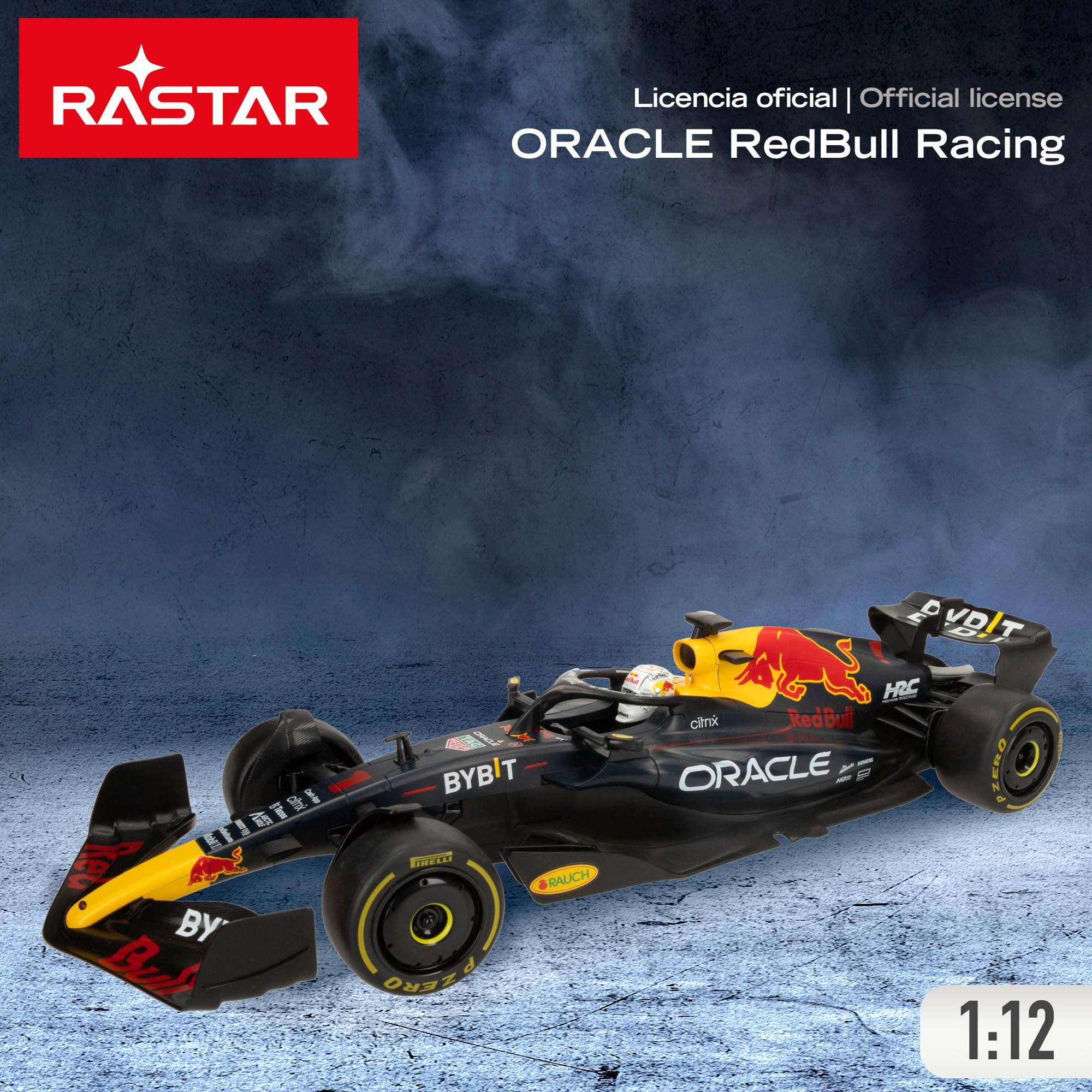 ColorBaby RASTAR Coche teledirigido Fórmula 1 2022 Oracle Red Bull Racing RB18, Licencia Oficial, Escala 1:12, Vehículo radiocontrol, Frecuencia 2.4 GHz, 6 direcciones, Juguetes teledirigidos (41286)
