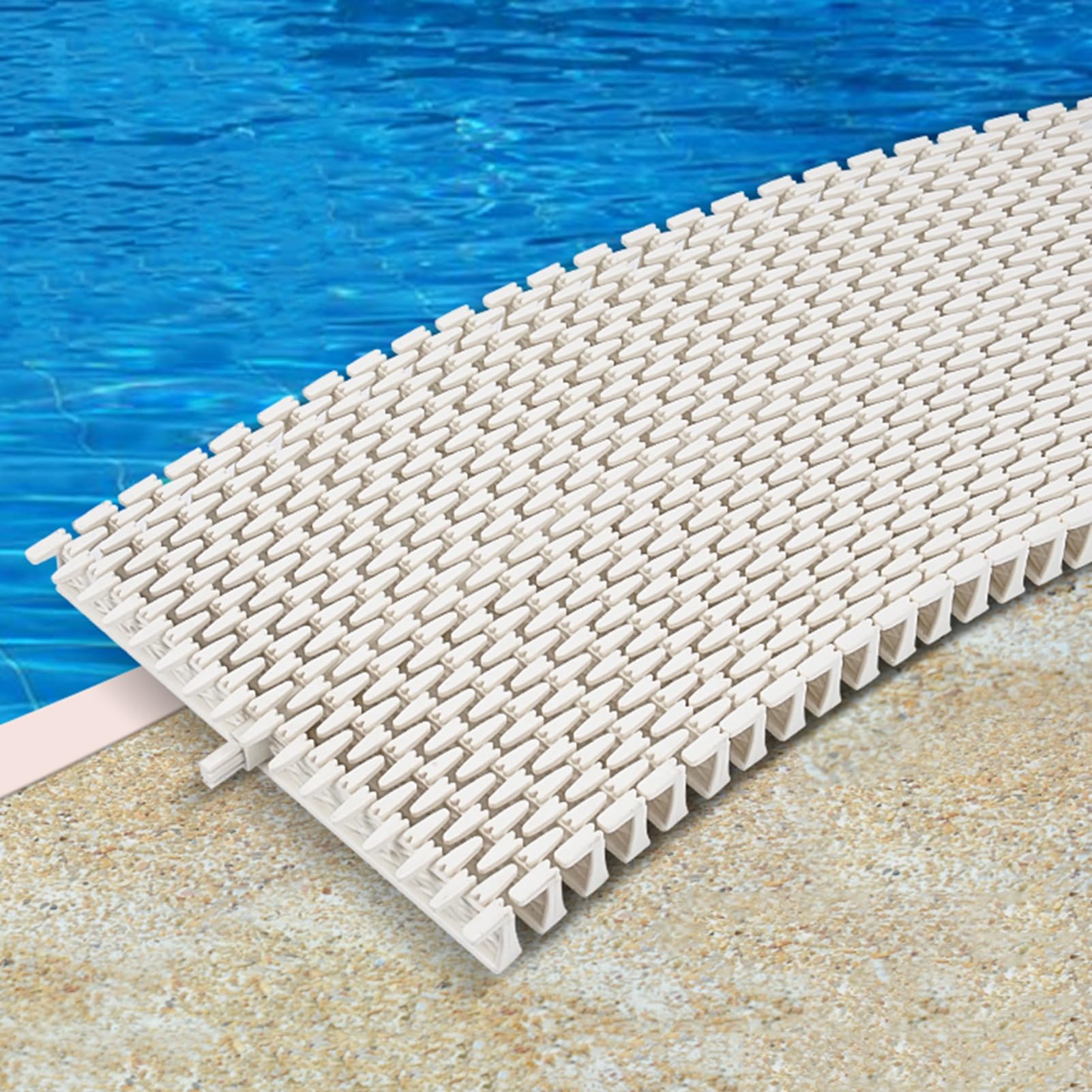 Rejilla de Drenaje para Piscina, Cubierta de plástico ABS Resistente a los Rayos UV, Rejilla Flexible para desagüe de Ducha para Patios, entradas de vehículos y terrazas, 20 x 100 cm (1 unid