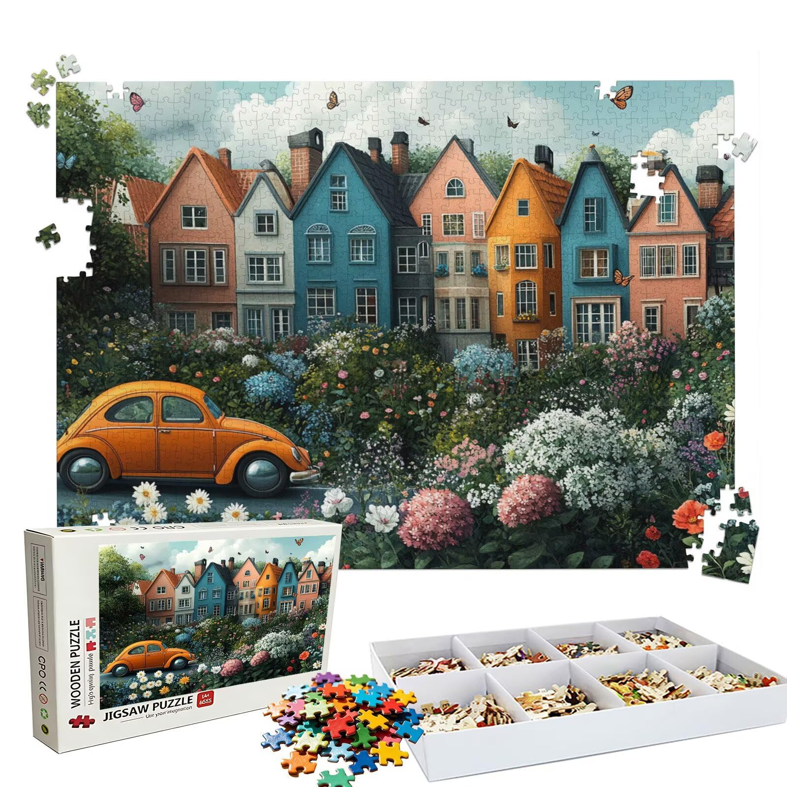 Puzzle 4000 Pezzi casa auto, Puzzle 4000 Pièces Challenge Impossible, Puzzles 141.5x87.5 cm Taglia Grande Adulti, Giochi Educativo per Famiglie, Regalo Puzzles Classici, Decorazioni Casa W3H-853