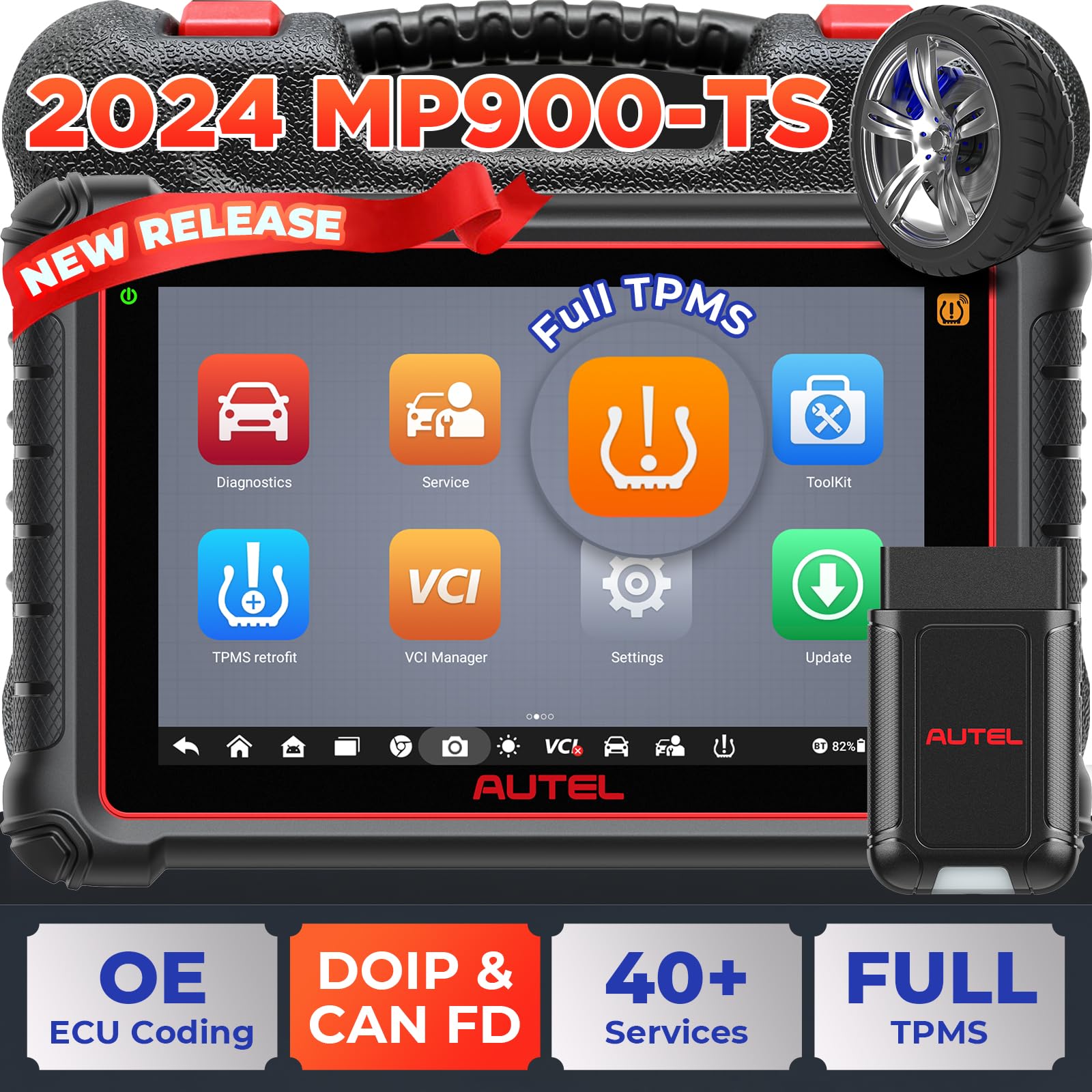 Autel MaxiPRO MP900TS Scanner - 2025 Professional Diagnostic Tool With TPMS & ECU Coding
