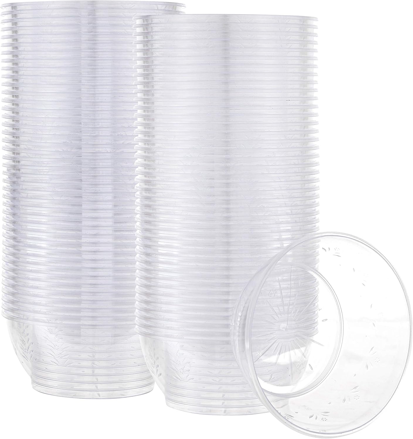 PLASTICPRO 6 oz Hard plastic Desert Bowls - Ice cream Bowls premium Quality Disposable Clear Bowl (1000)