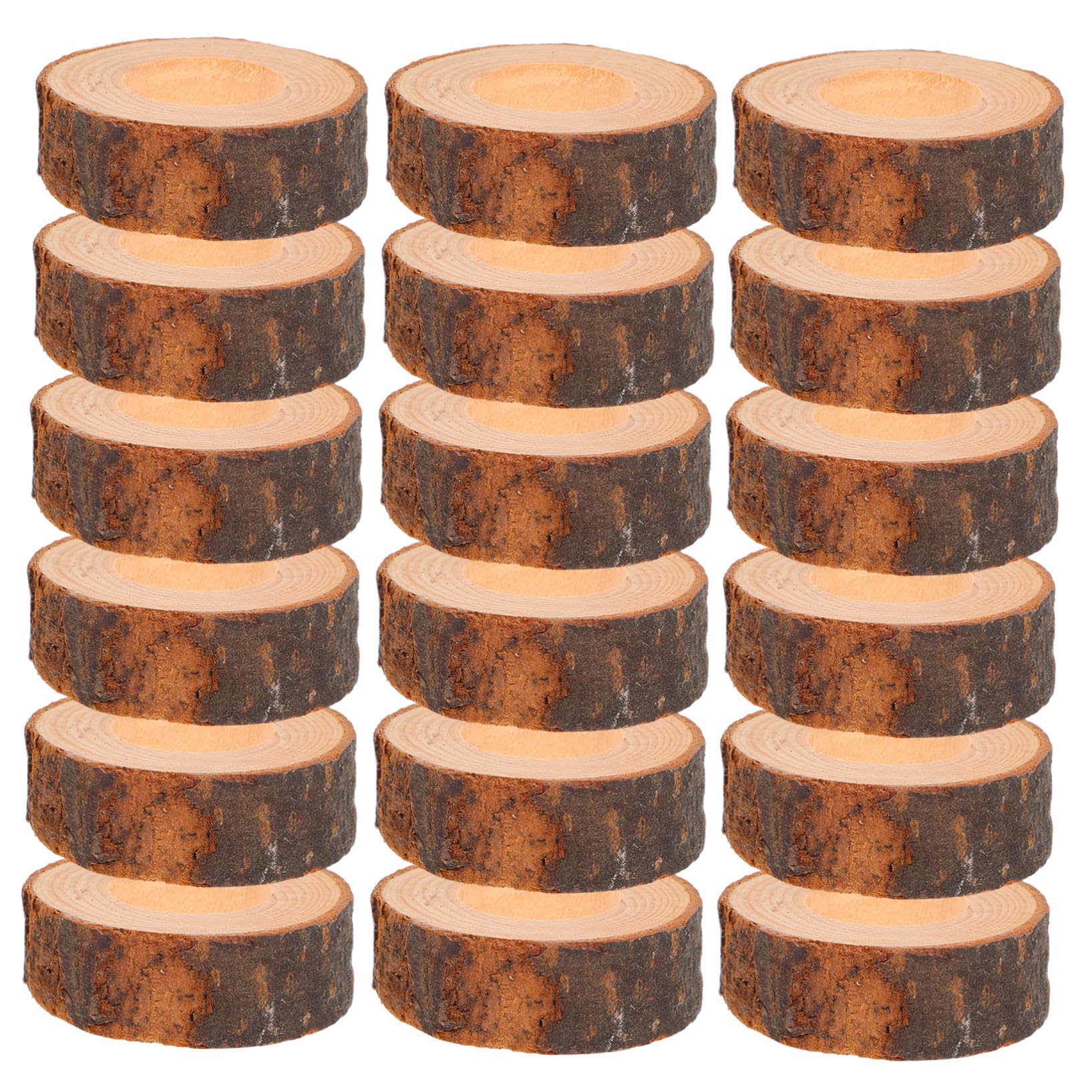 SHINEOFI 20pezzi Portatovaglioli in Legno Rotondi Anelli per Tovaglioli Semplici in Legno per Pranzi Matrimoni Feste Decorazioni per Tavola in Stile Rustico
