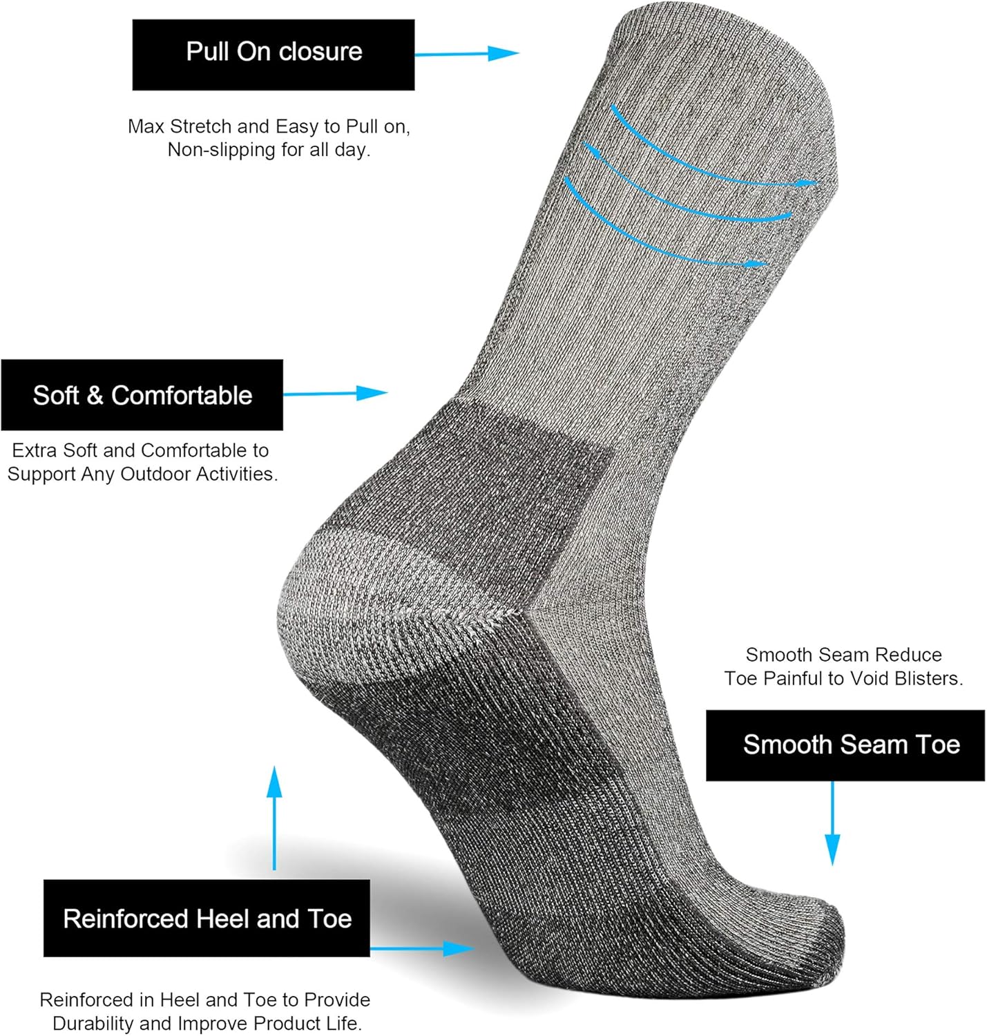 Ortis Merino Wool Moisture Wicking Outdoor Hiking Cushion