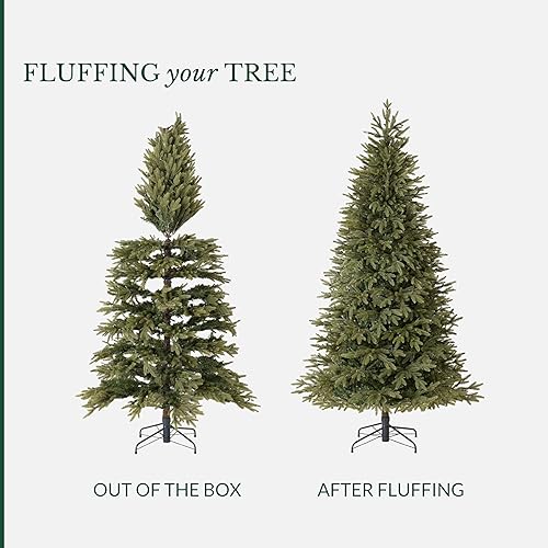 Miniatura 7 de Balsam Hill Stratford Spruce - Árbol de Navidad Artificial Delgado con Follaje de Aguja Verdadera y Soporte Premium para Espacios Pequeños,