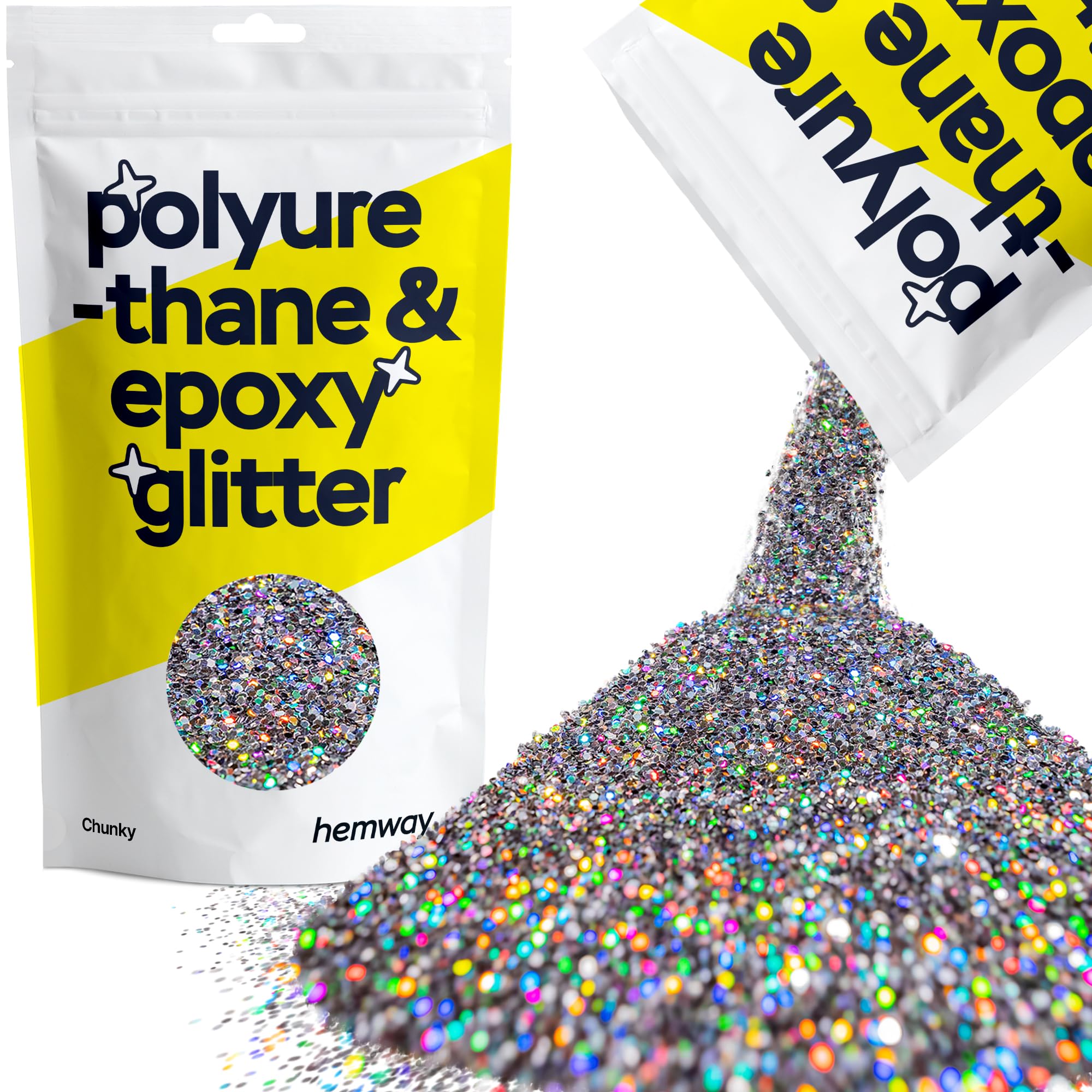 Hemway Resin Glitter Bronze Brown 100g Super Chunky | Polyurethane & Epoxy Glitter for Resin Crafts, Tumblers, Coasters, Floor & Table Art — view 226
