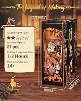 Vista 50 de CUTEBEE Kit de Rincón de Libros, Kit de Casa en Miniatura DIY Booknook, Casa Pequeña, Rompecabezas de Madera 3D, Kit de Casa de Muñecas para Adultos