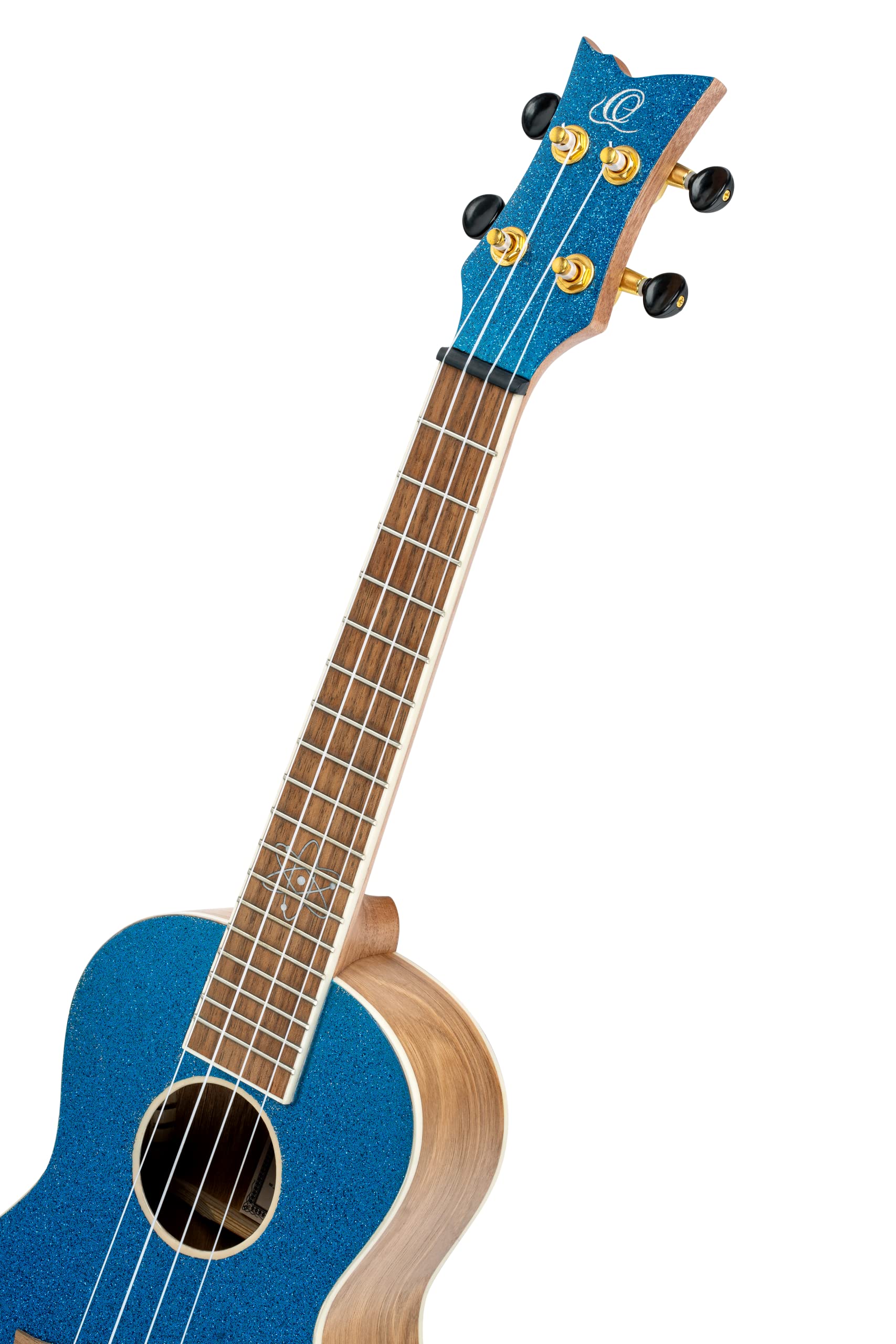 Ortega Guitars Ukulélé Concert Acoustique – Série Element – Housse Incluse – Épicéa, Bleu (RUEL-MBL)
