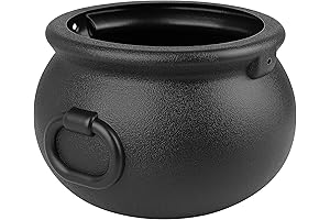 Extra-Large Black Plastic Witch Kettle for Halloween