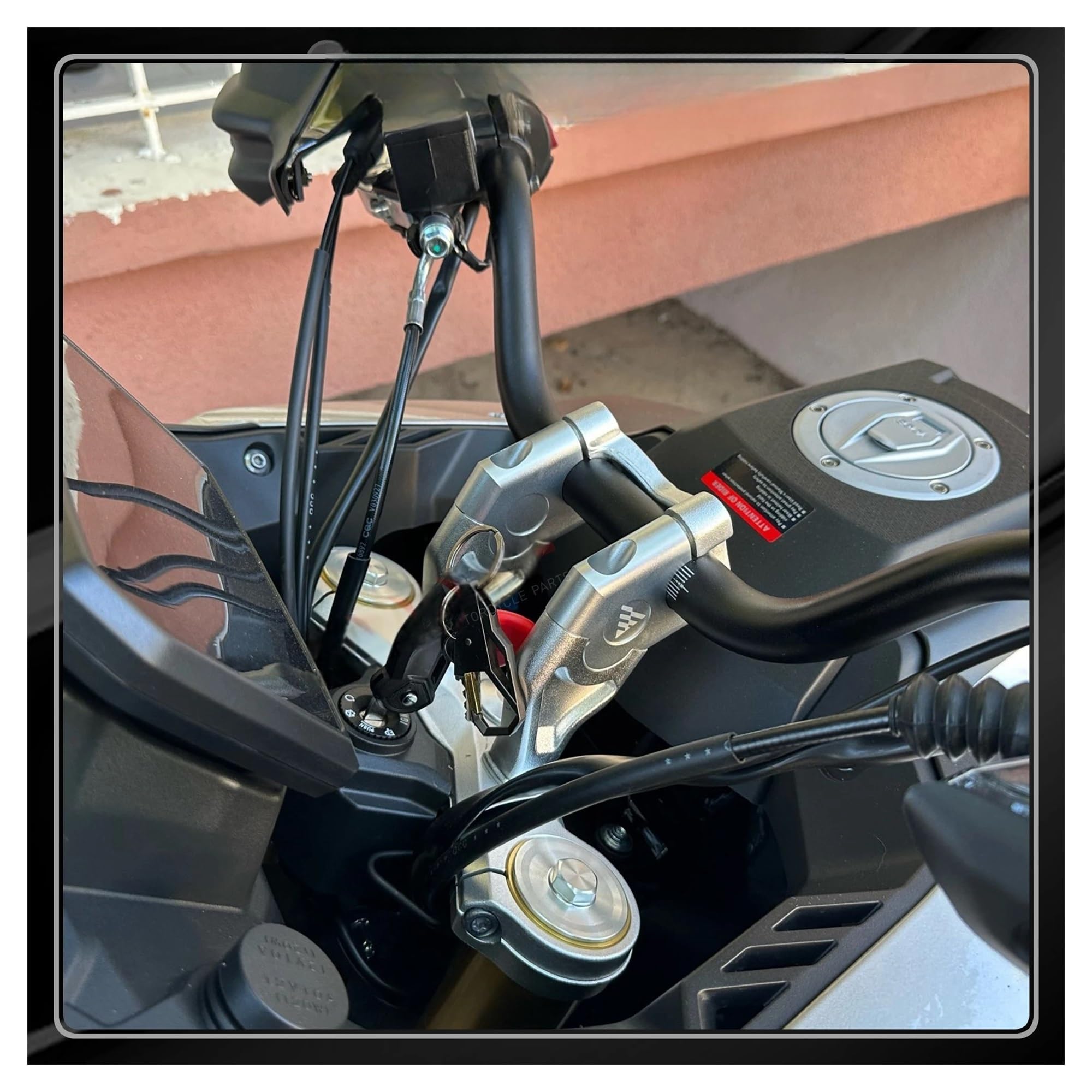 Riser manubrio Morsetto manubrio Per LONCIN Per VOGE 525DSX 525DS 525 DSX 525DSX Manubrio Riser Morsetto Alta Sollevatore Riser Accessori Moto