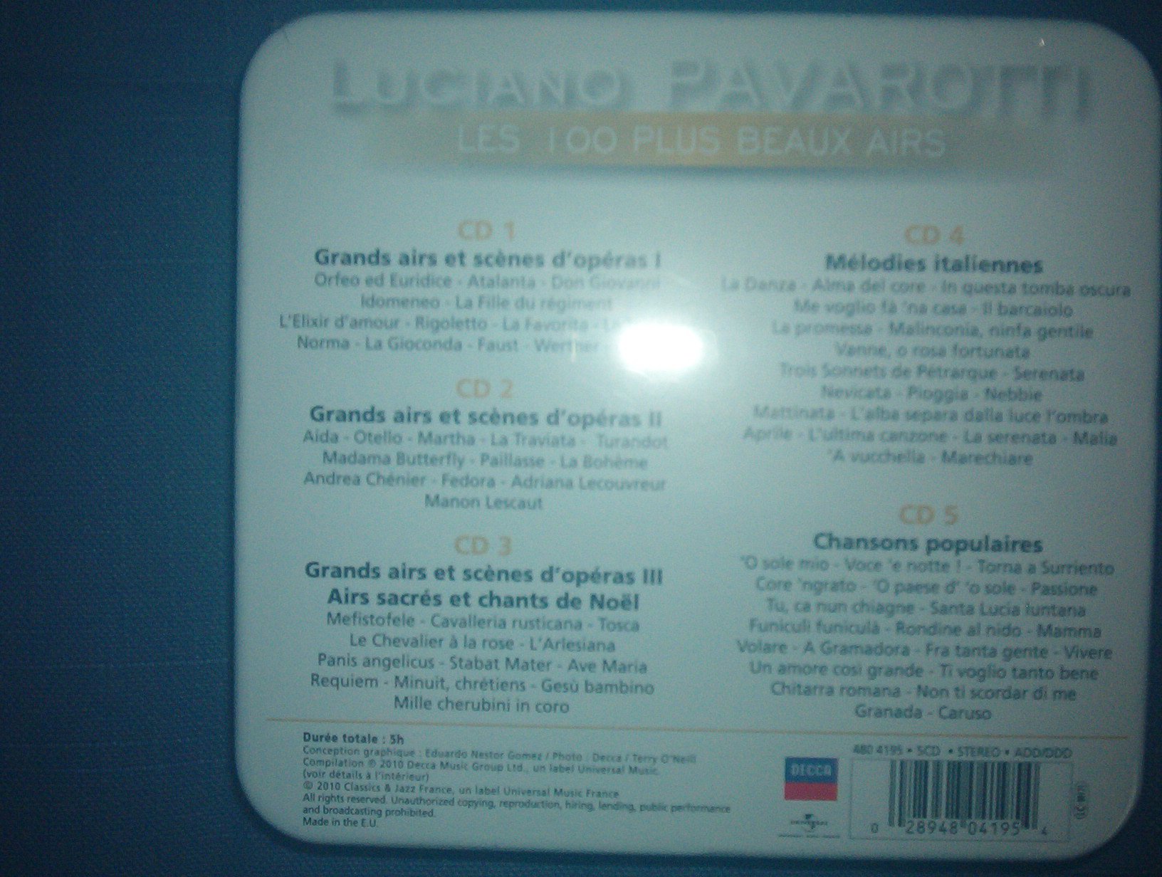 Les 100 Plus Belles Chansons : Luciano Pavarotti (Coffret