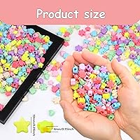 Vista 88 de Coloridas cuentas de plástico para pulseras para hacer joyas, pulseras de amistad, 0.236 x 0.354 in, multicolor para cuentas, trenzar el cabello