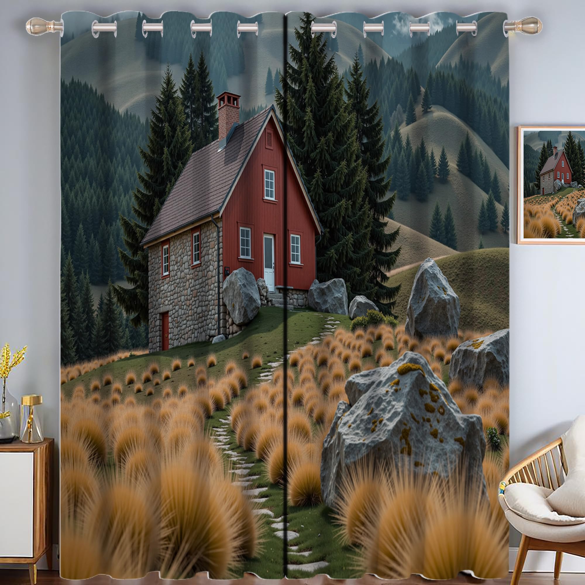 Rideaux chambre à coucher jaune doré 140x240 cm rideau insonorisé œillets
