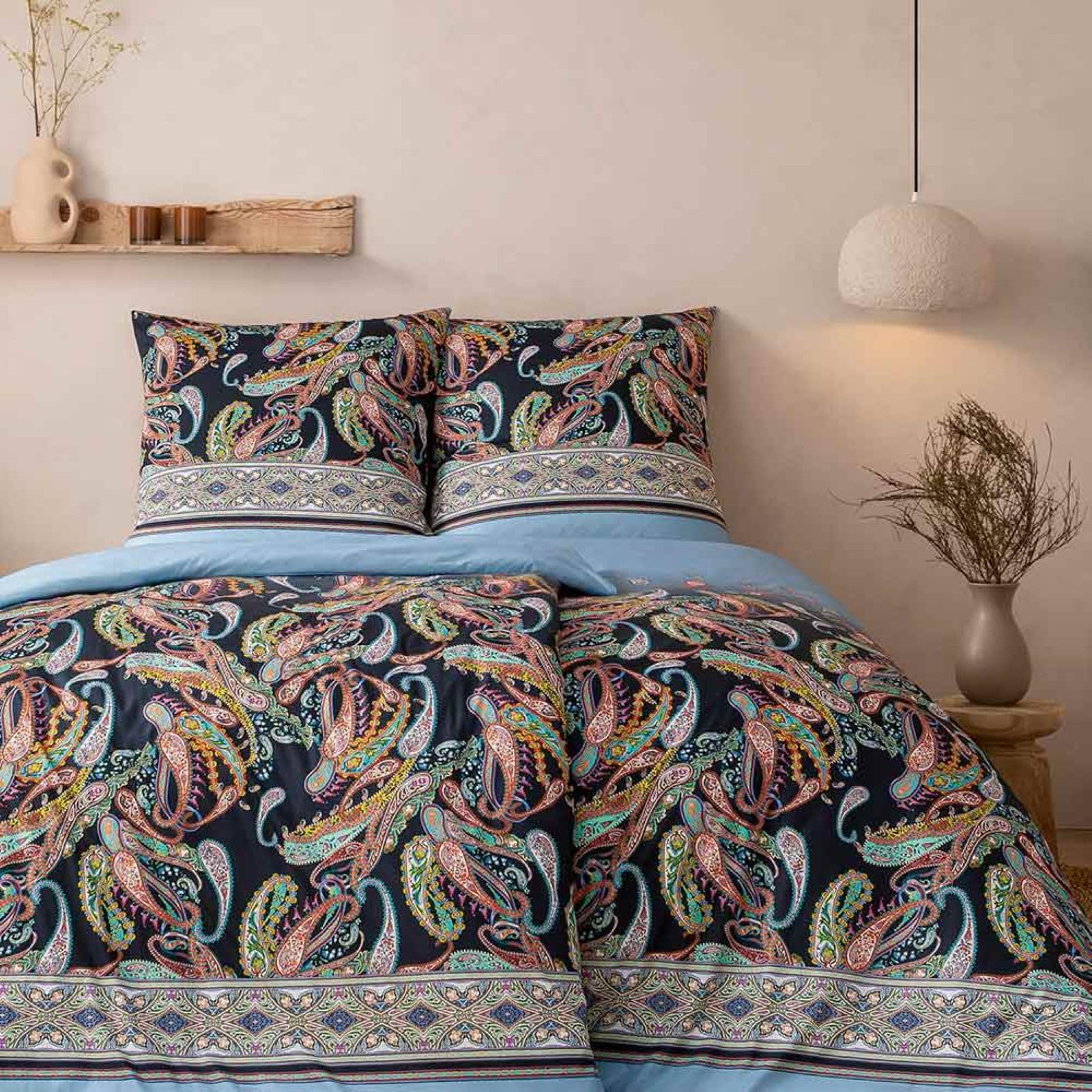 Estella Mako Interlock Jersey Bettwäsche Siena Indigo 1 Bettbezug 135 x 200 cm + 1 Kissenbezug 80 x 80 cm