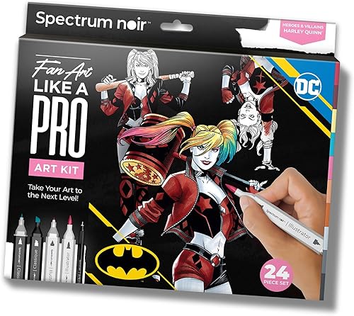 Spectrum Noir Kits de arte de DC para ventilador profesional (Harley Quinn)