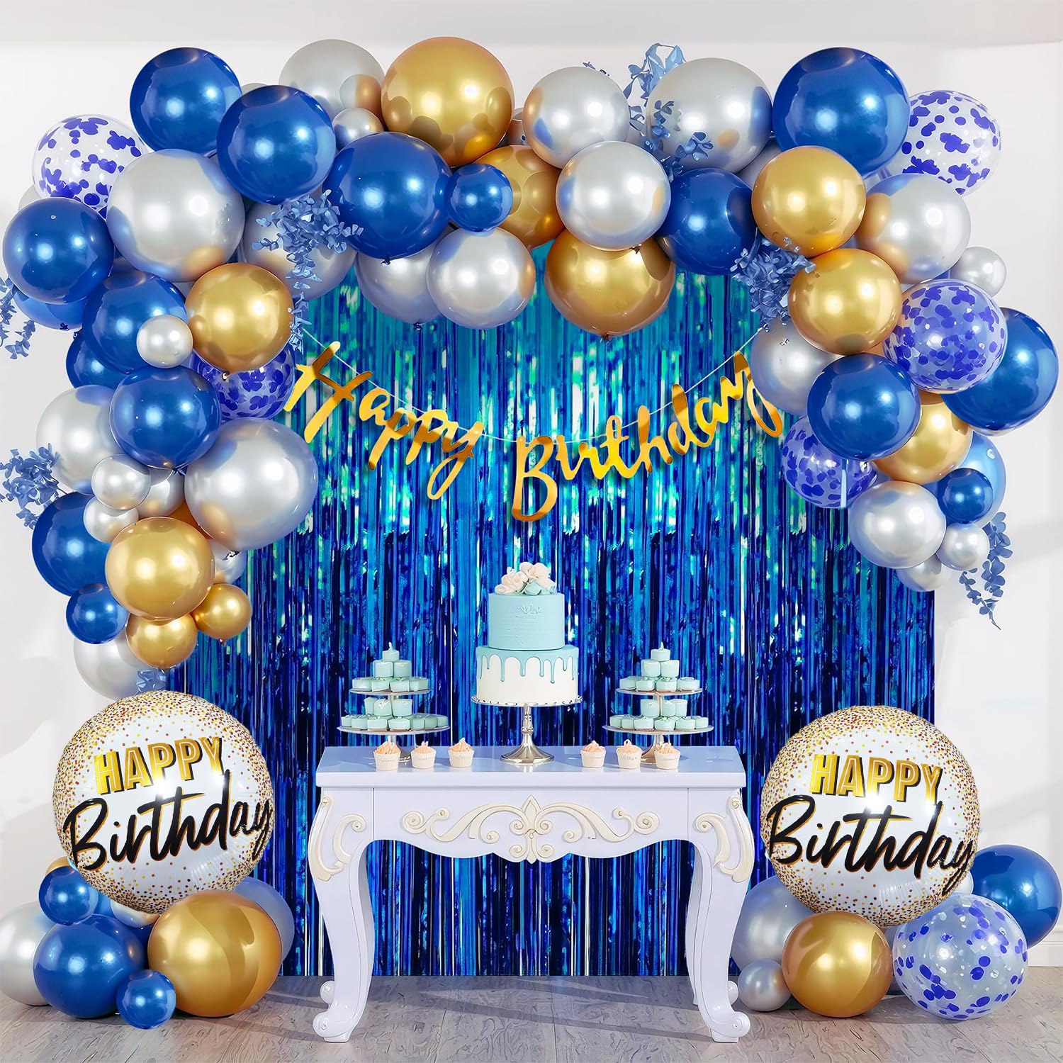 Party Propz Birthday Decoration Items - 44 Pcs, Happy Birthday Decorations For Boys | Birthday Decoration Items For Boy, Husband | Birthday Decoration Kit | Foil, Metallic, Birthday Banner(Cardstock)-image-34