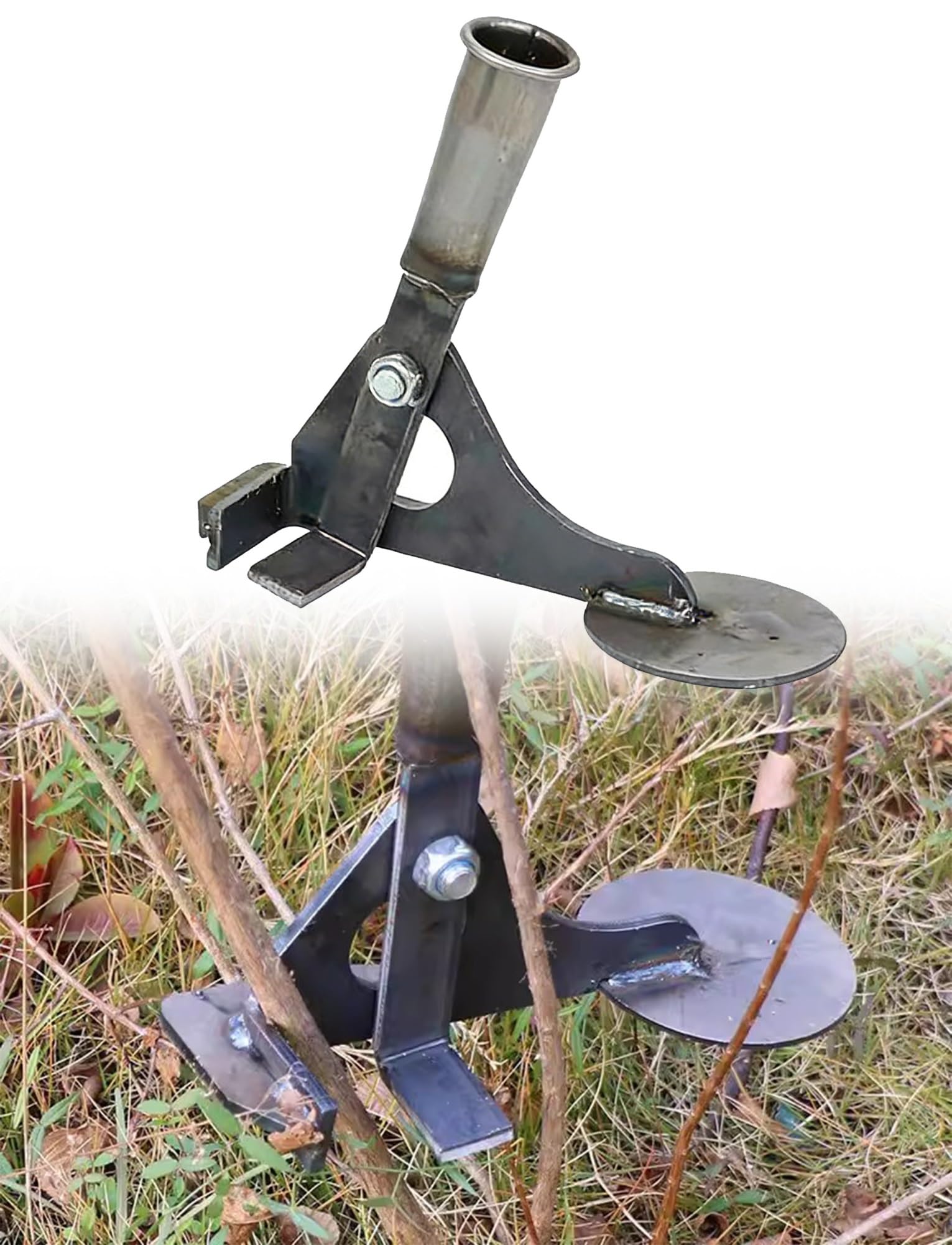 Sxykxydl A (No Handle) Heavy Duty Tree Root Remover Tool, Stump Puller For Garden Farm Orchard, Weed Root Extractor For Sapling