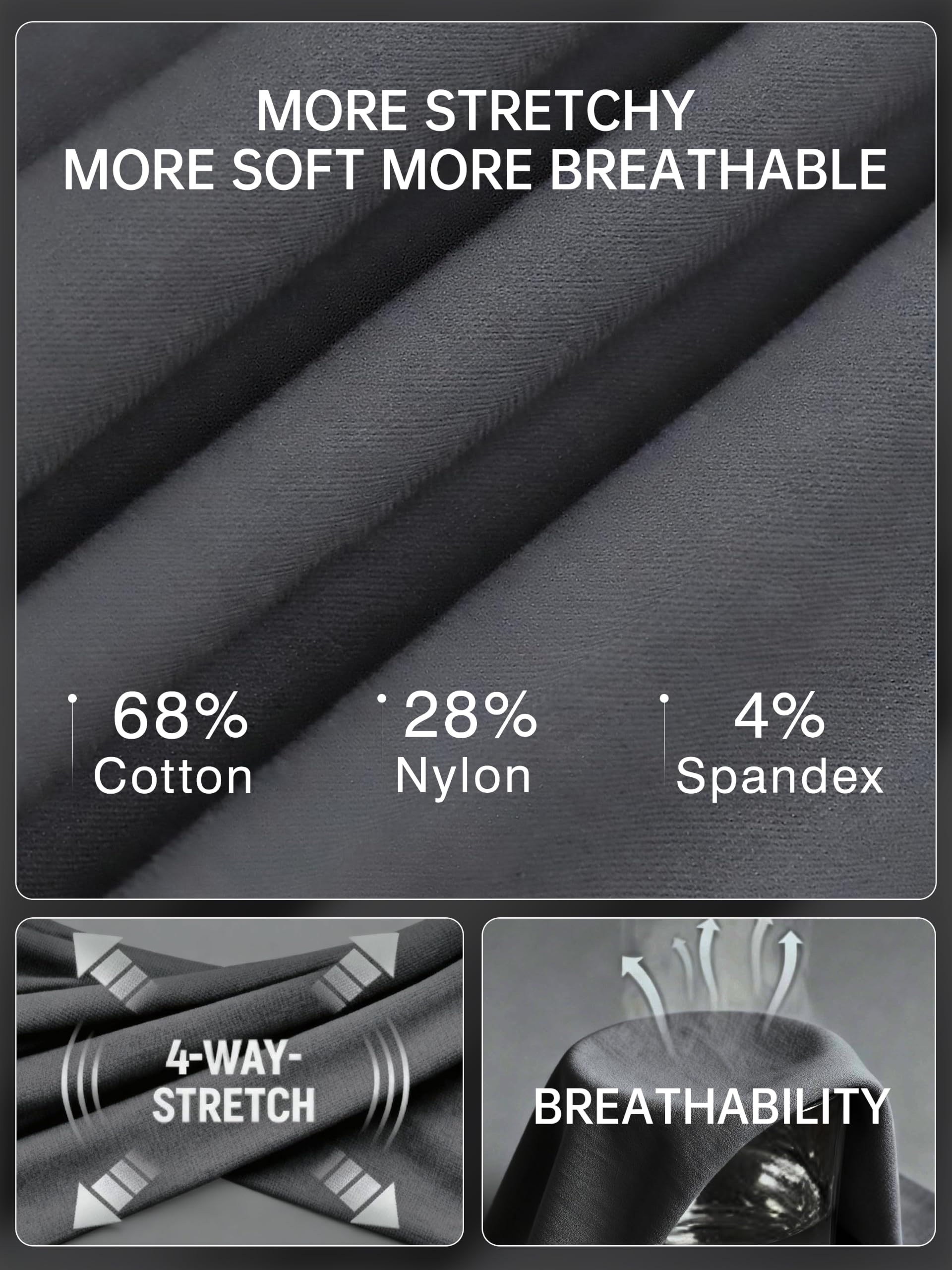 NATUVENIX Pantalones de senderismo para hombre, de secado rápido, convertibles, para pesca, con cremallera, ligeros, para hombre, para viajes al aire libre