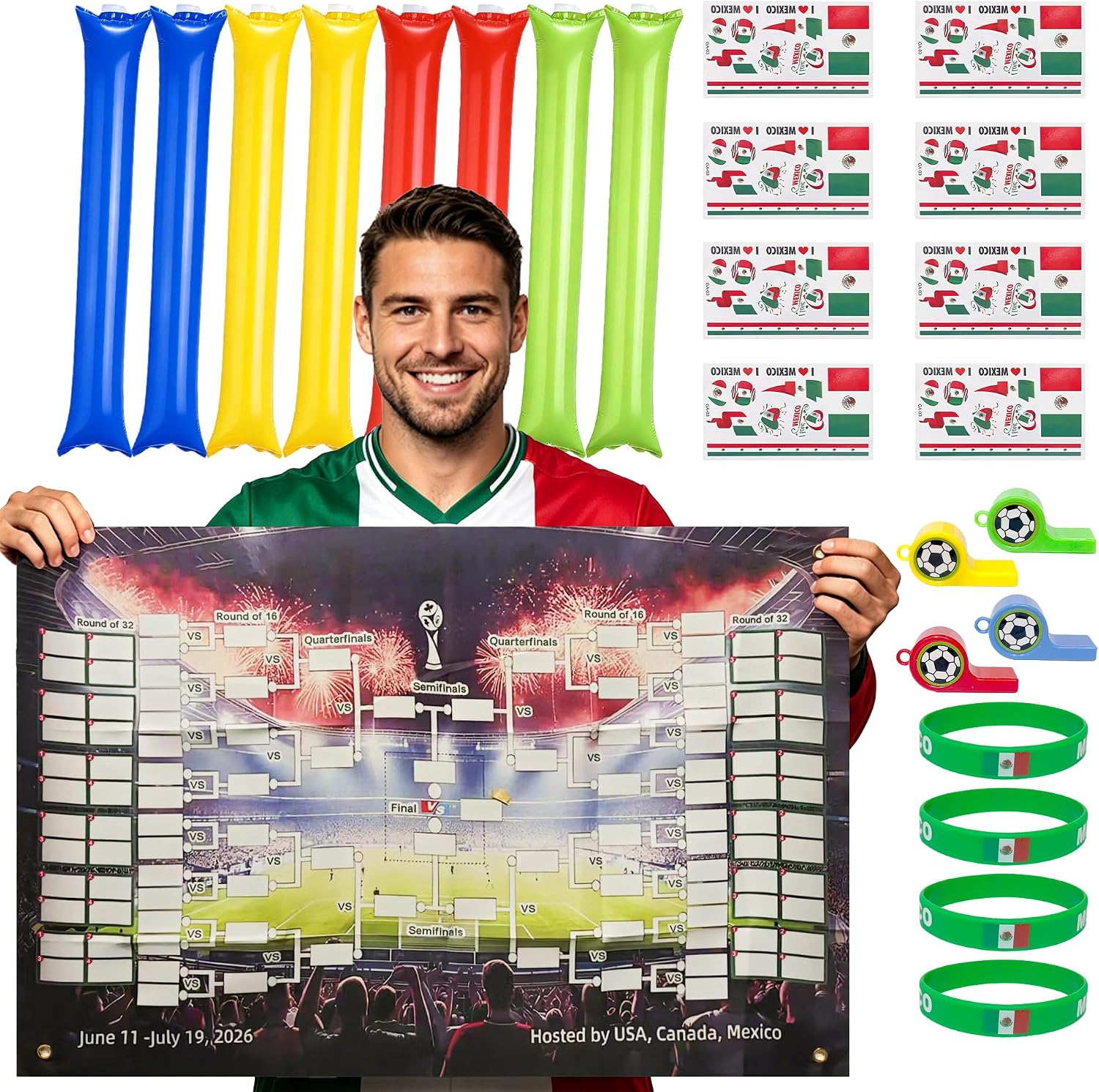 Wildarms Mexico Soccer Fan Party Kit (Mexico)