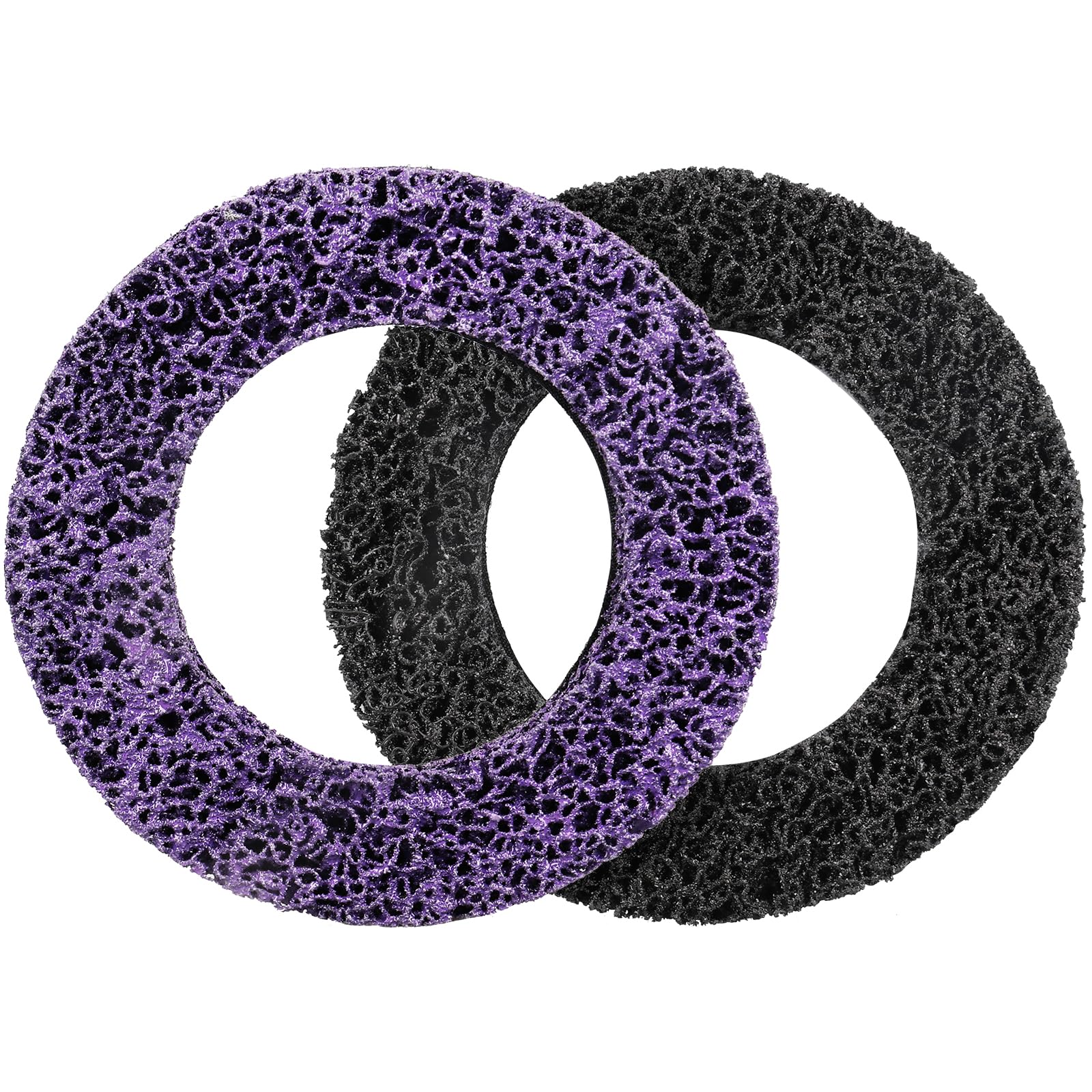 2 Stück Grob Reinigungsscheiben Ø150mm CSD Scheibe Nylon Gewebescheibe Lila für Oberflächenbearbeitung, Metall ，Radnaben Reiniger