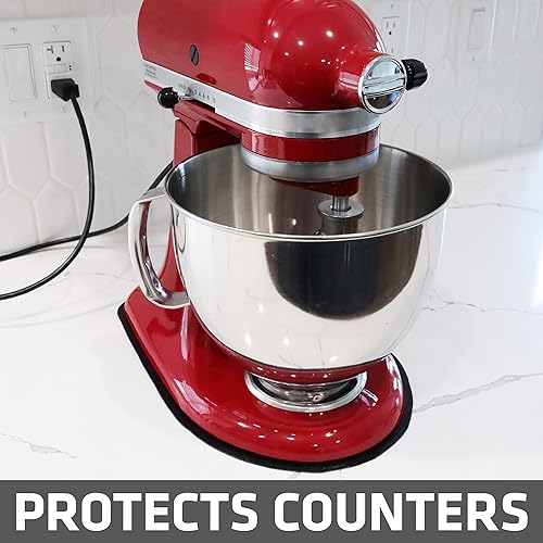 Miniatura 2 de Drymate Alfombrilla deslizante para batidora de 45 a 5 cuartos de galón con cabezal inclinable mueve los mezcladores de cocina fácilmente y evita
