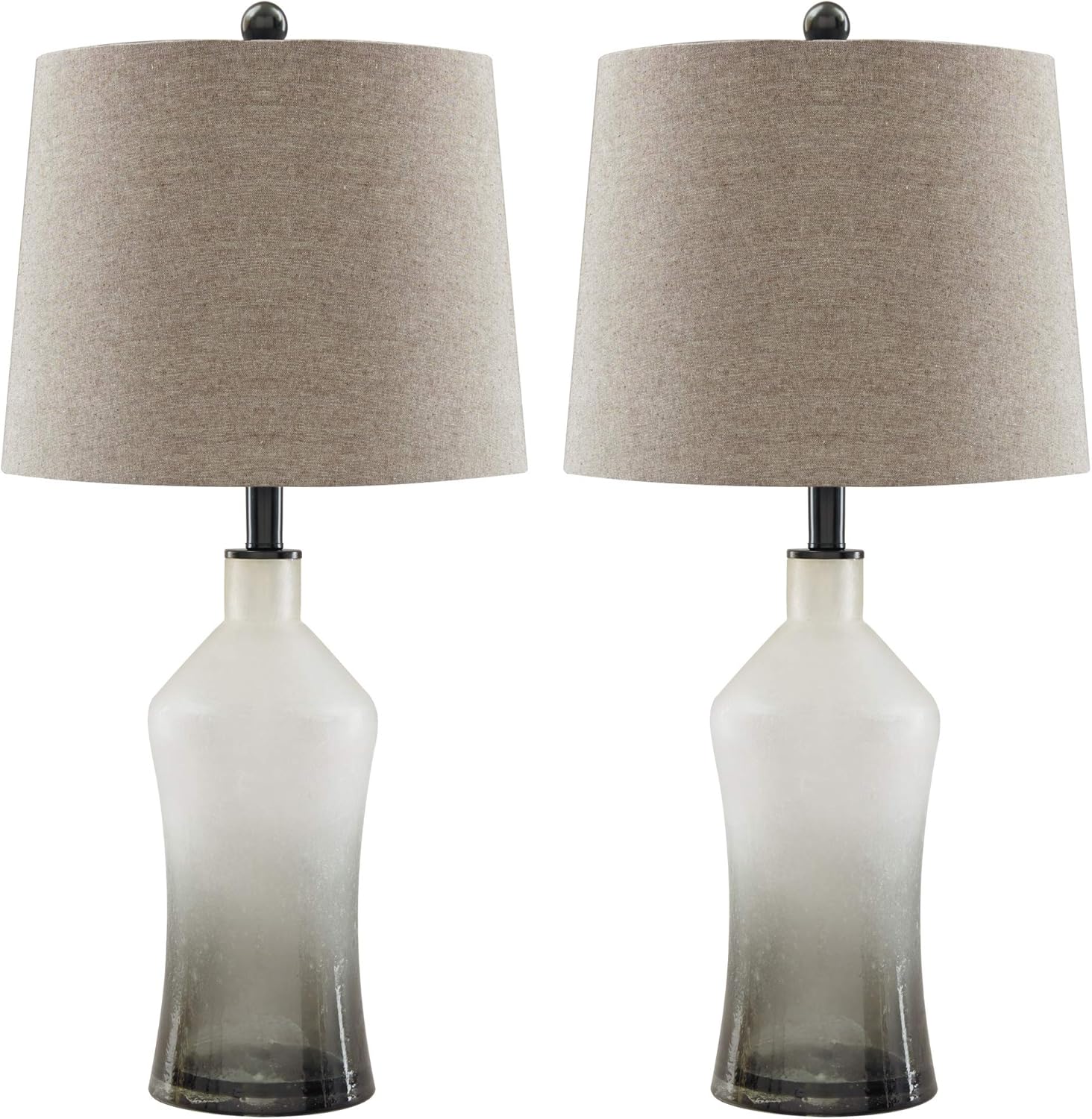 70% оƒƒ Dіѕсоunt Signature Design by Ashley Nollie Glass Table Lamp with Cloudy Base, Set of 2, 26.25", Gray 70% оƒƒ Dіѕсоunt Signature Design by Ashley Nollie Glass Table Lamp with Cloudy Base, Set of 2, 26.25", Gray
