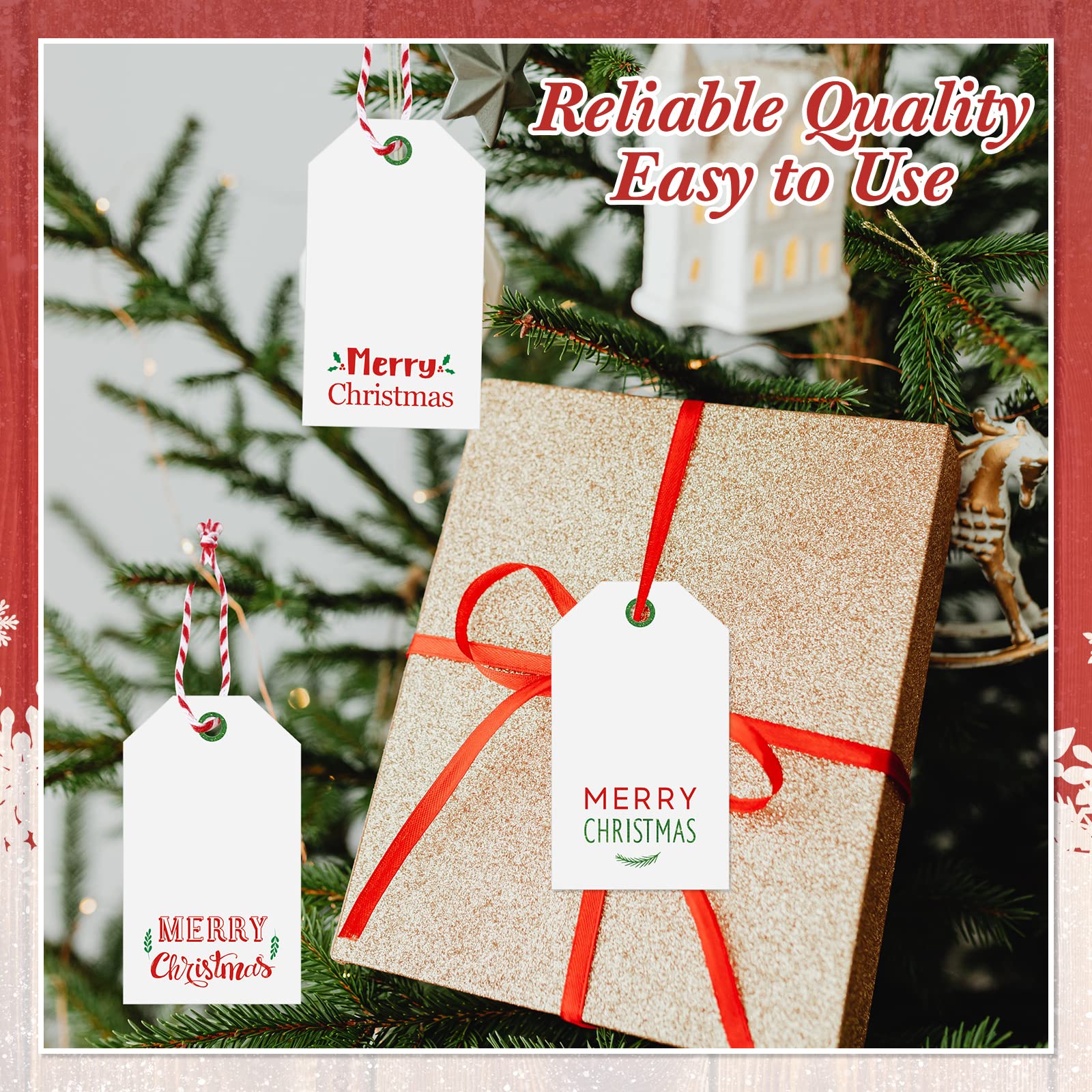 160 Stück WeihnachtsGeschenkanhänger Weihnachten Kraftpapier Geschenkanhänger Weihnachten Hängeetiketten Kraftanhänger für Geschenkverpackung Xmas Geschenkanhänger mit Schnur für Urlaubsgeschenke