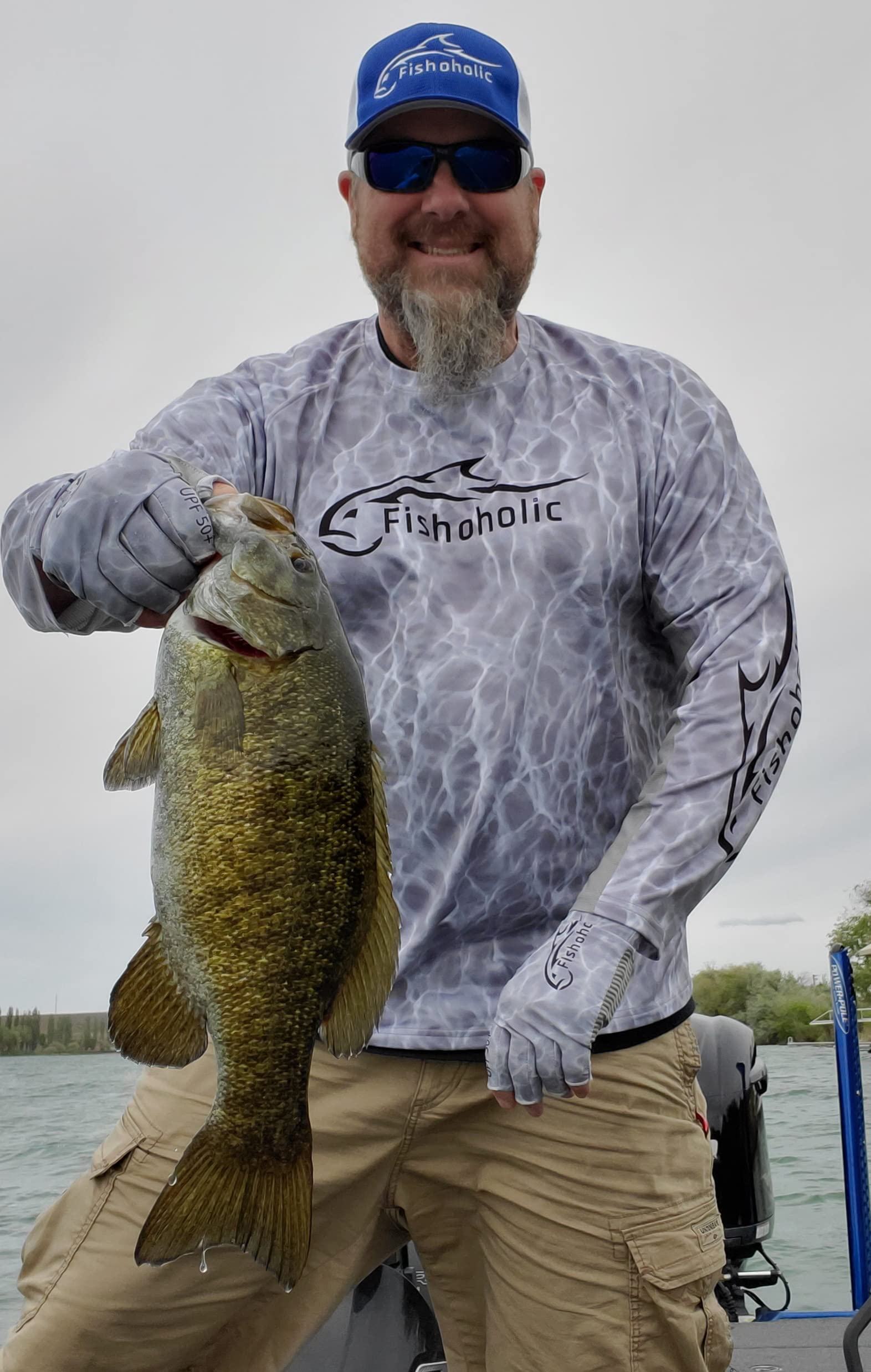 Fisholic Guantes de pesca sin dedos XXS/XS w'Super Grip UPF50+ Guantes de pesca de protección solar para mujeres, hombres y jóvenes – Kayak, senderismo, paddle, canoa (GreyCamo, XXS/XS)