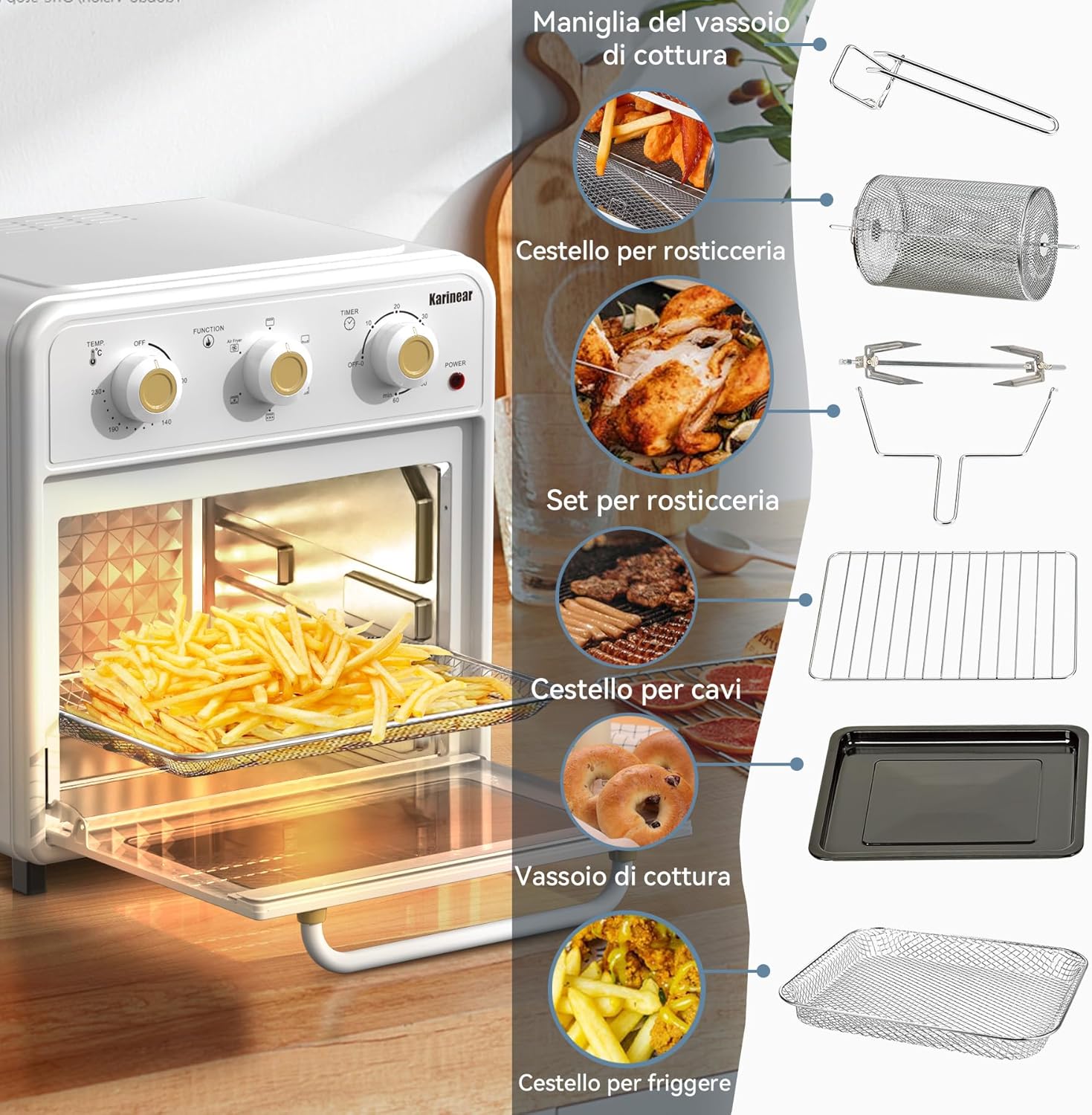 Karinear Hot Air Fryer accessories