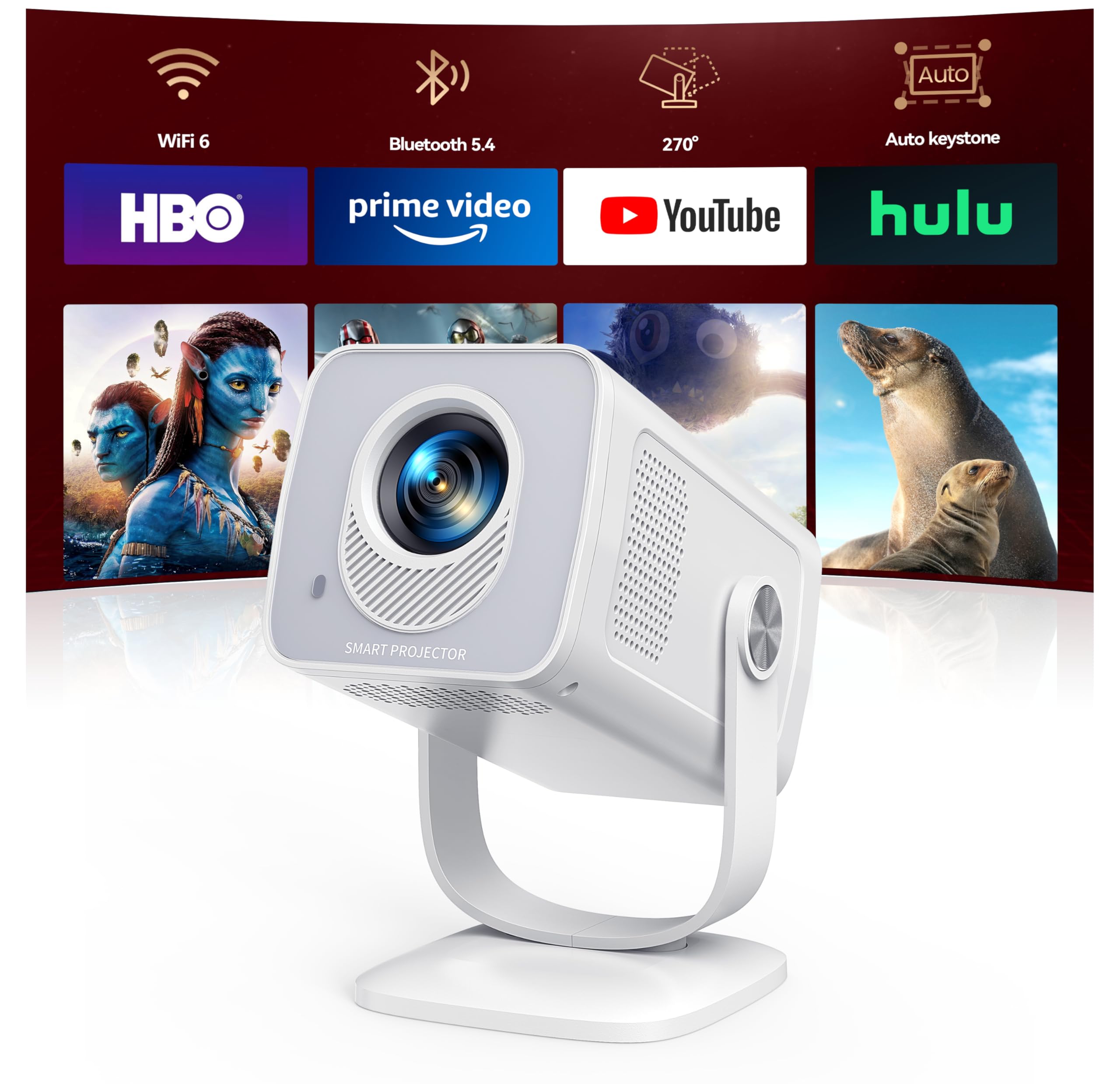 Amazon.co.jp: 【真1080P·短焦点】TOPTRO プロジェクター小型-【270