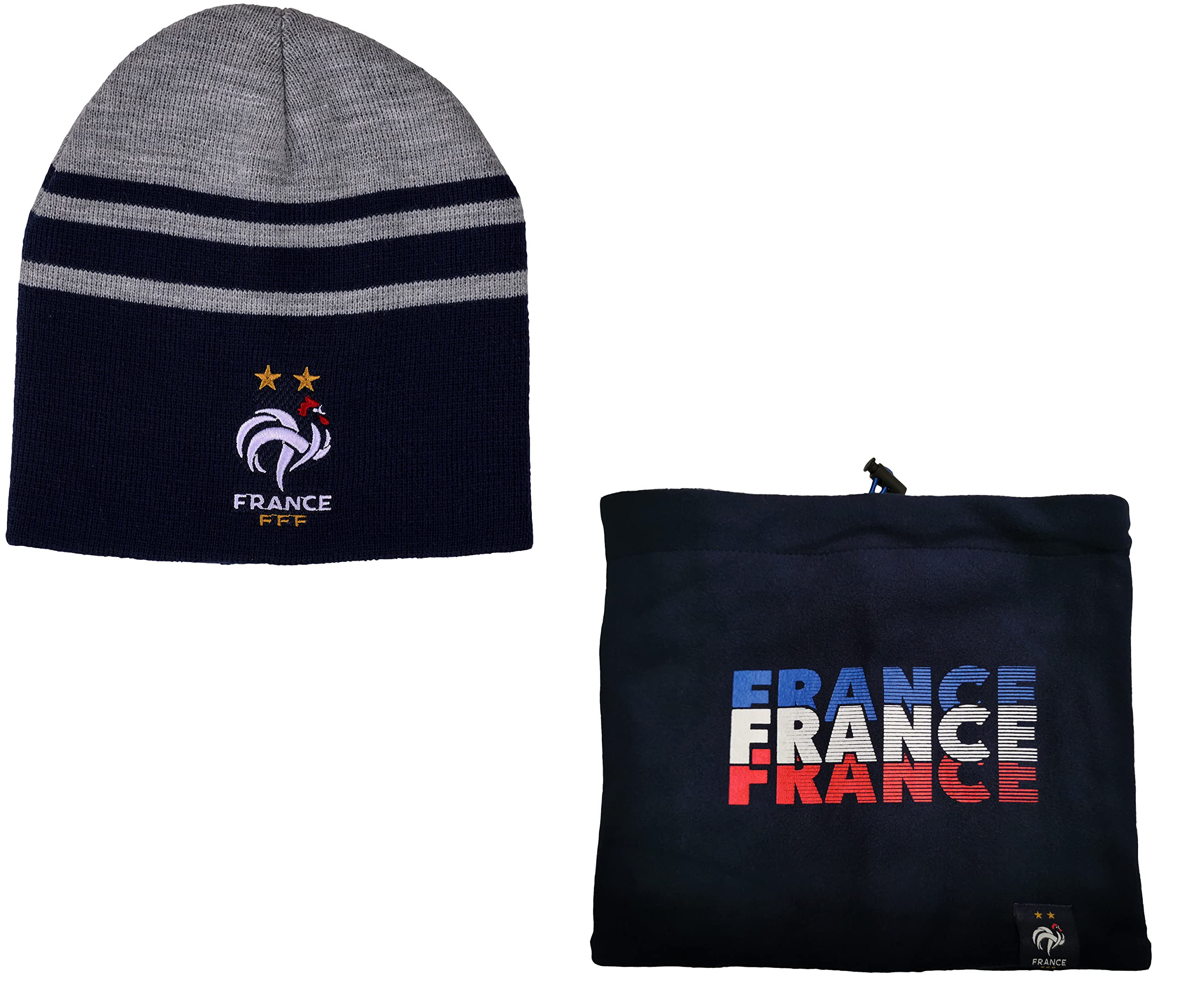 Equipe de France de Football Coffret Bonnet + Cache Cou FFF - Collection Officielle