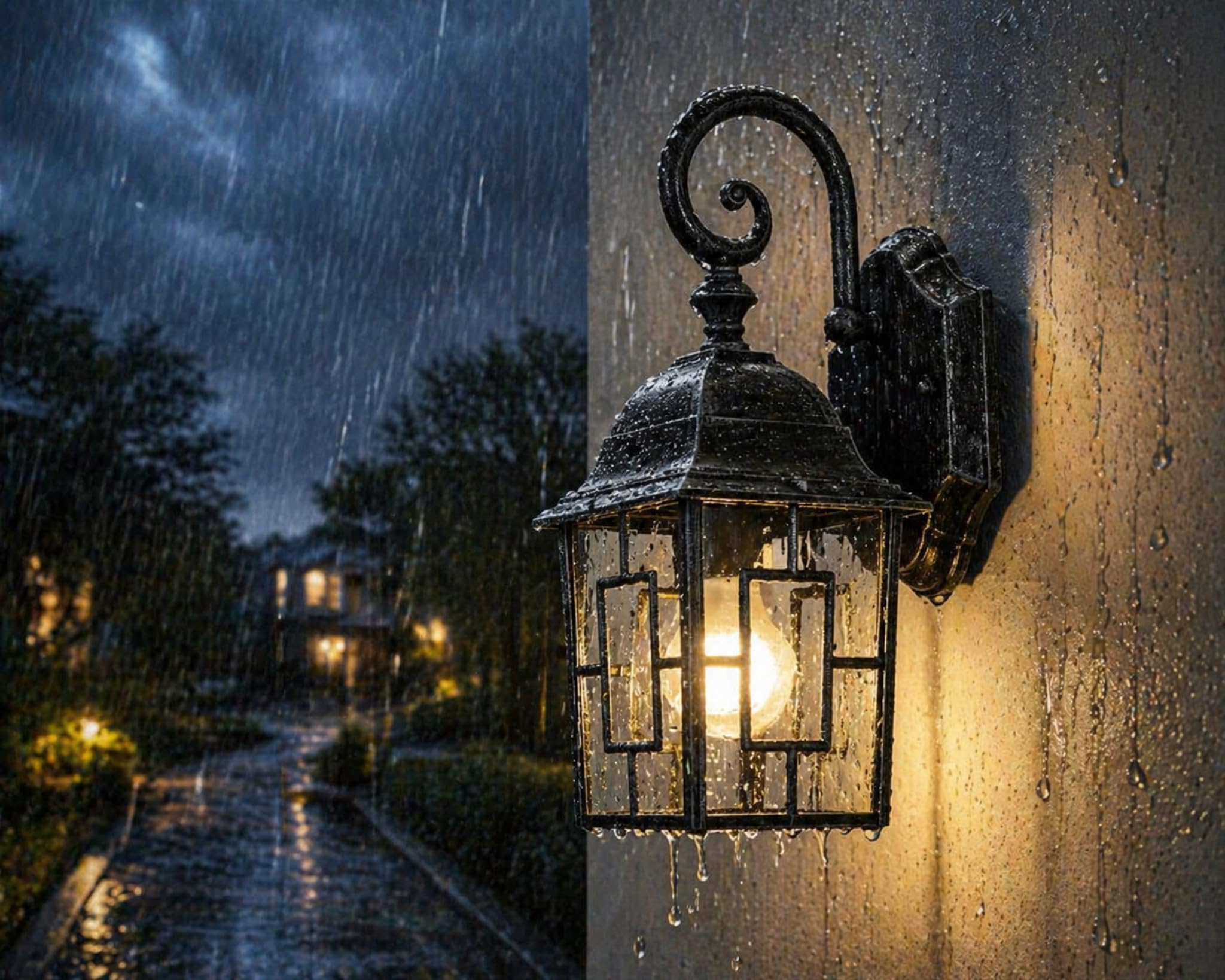Licht-Erlebnisse Rustikale Außenleuchte Laterne in Silber Antik H: 37 cm Aluminium Glas E27 Garten Wandlampe Eingang Beleuchtung Außen Hofleuchte Wand